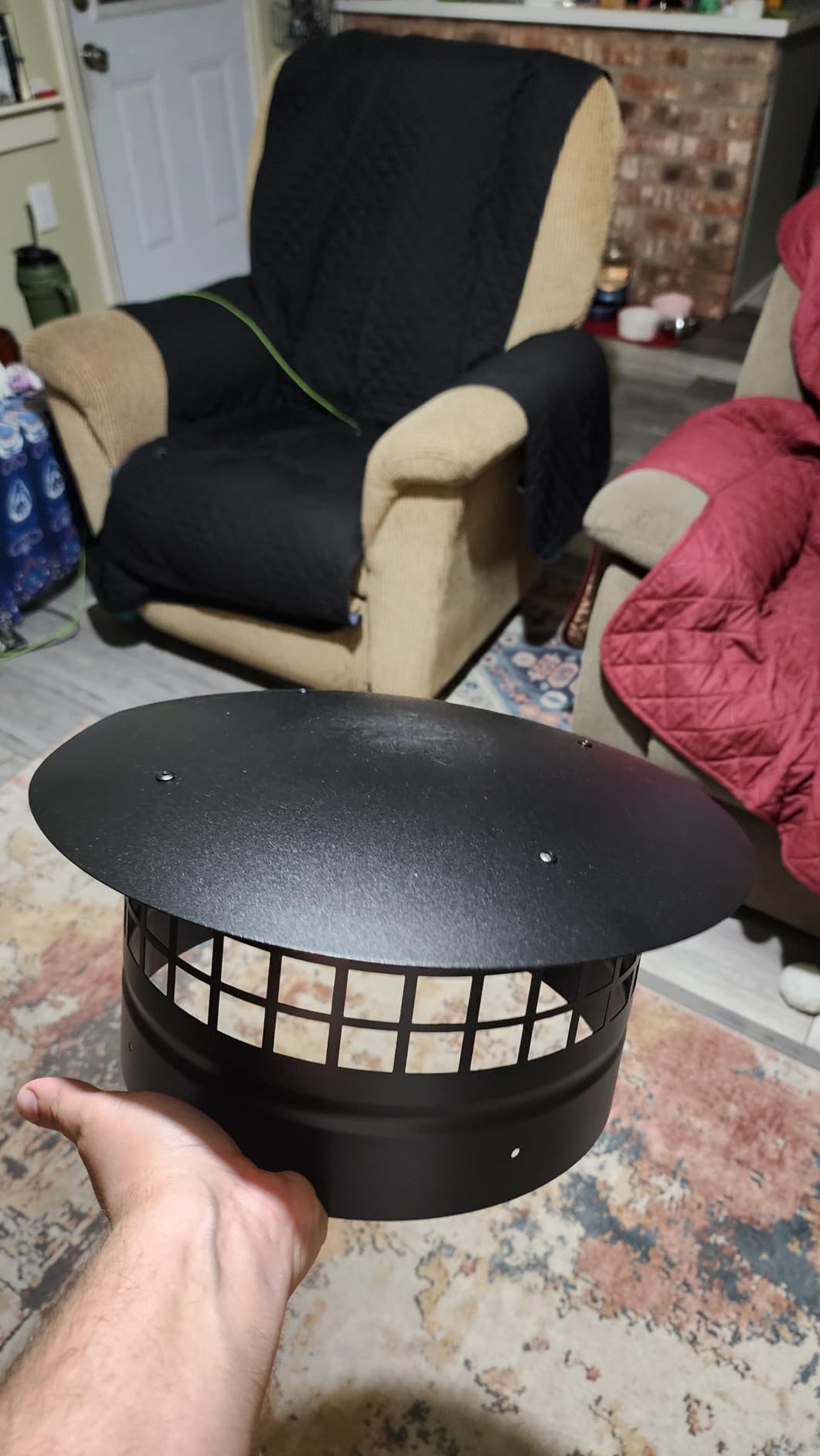 6 Inch Chimney Cap,Cone Top Chimney Cap with Screen,6 Inch Stove Pipe Cap customer photo 1