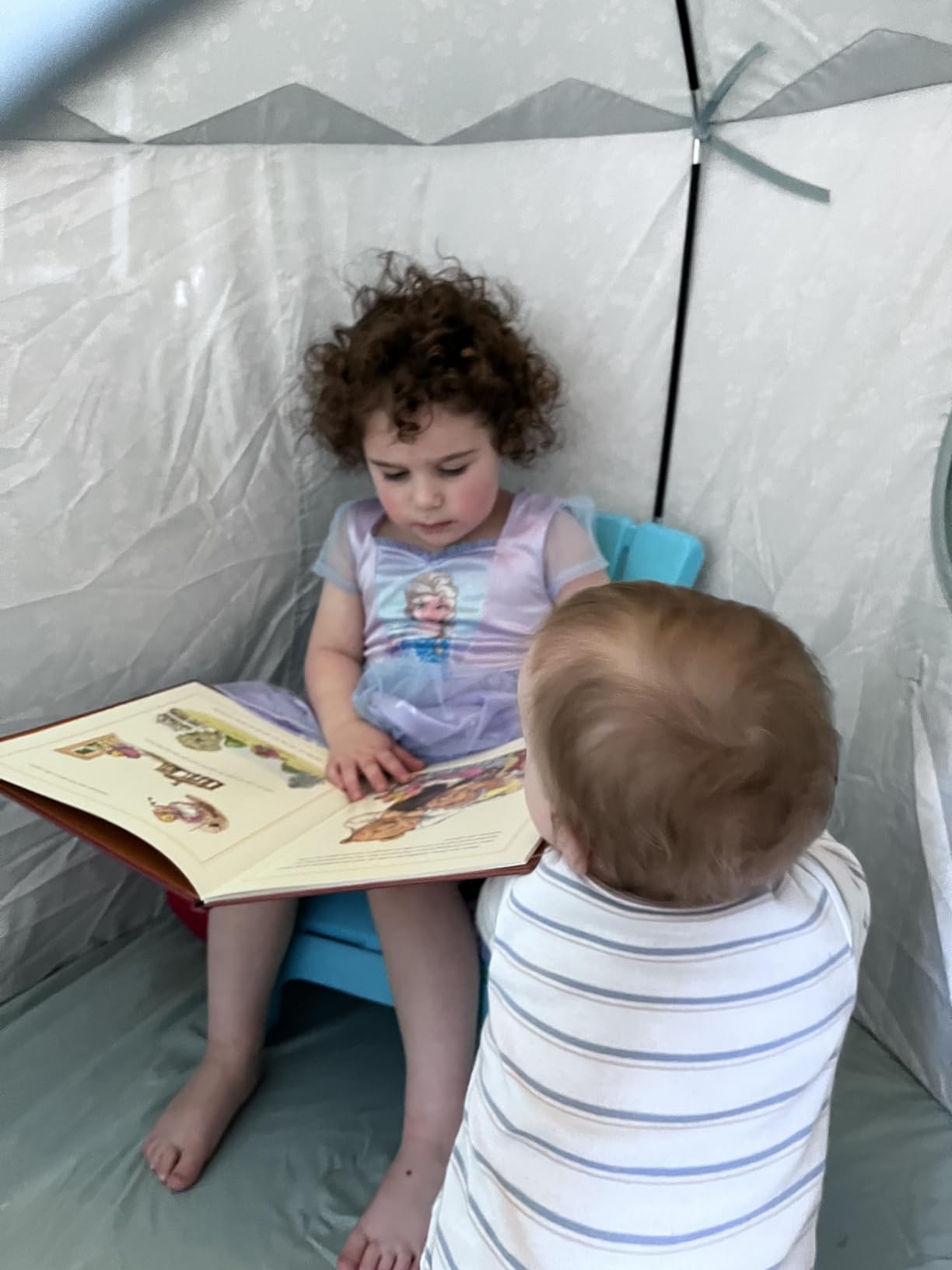Tiny Land Kids Play Tent, Blue Castle Pop Up Tent for Toddlers Indoor customer photo 1
