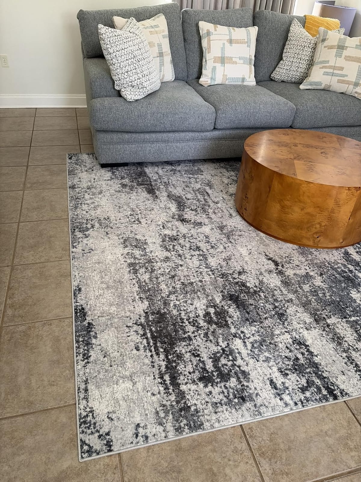 8x10 Area Rugs for Living Room Washable Bedroom Dining Room Blue Grey customer photo 1