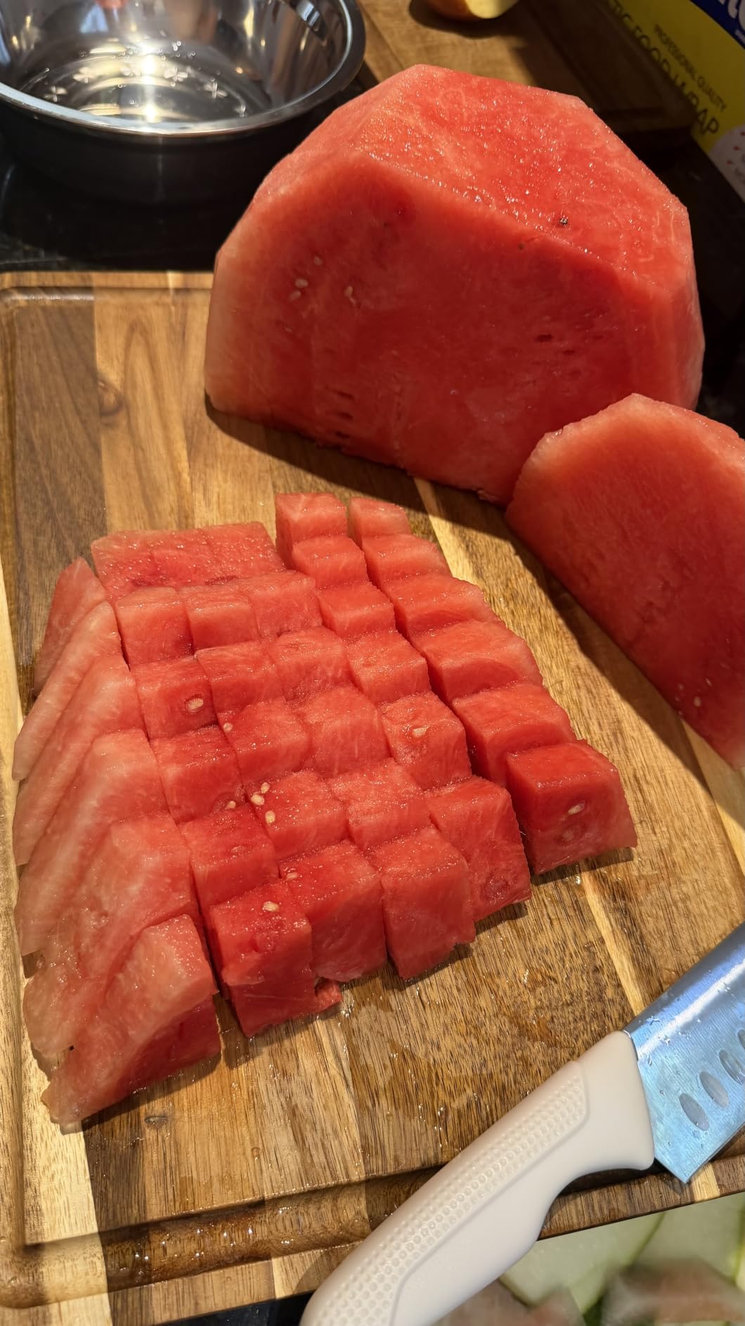 AZRHOM Acacia End Grain Wood Cutting Board 24x18x2 In Thick Butcher Block customer photo 2