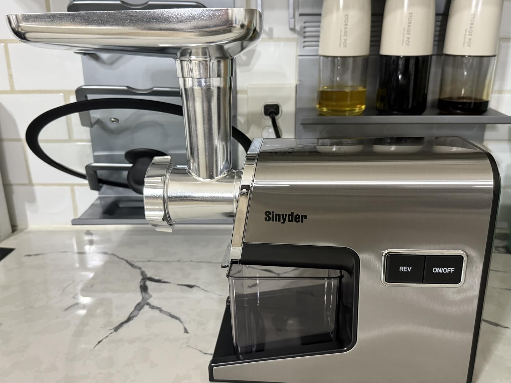 Sinyder Electric Meat Grinder 3000W Max Stainless Steel Mincer customer photo 2