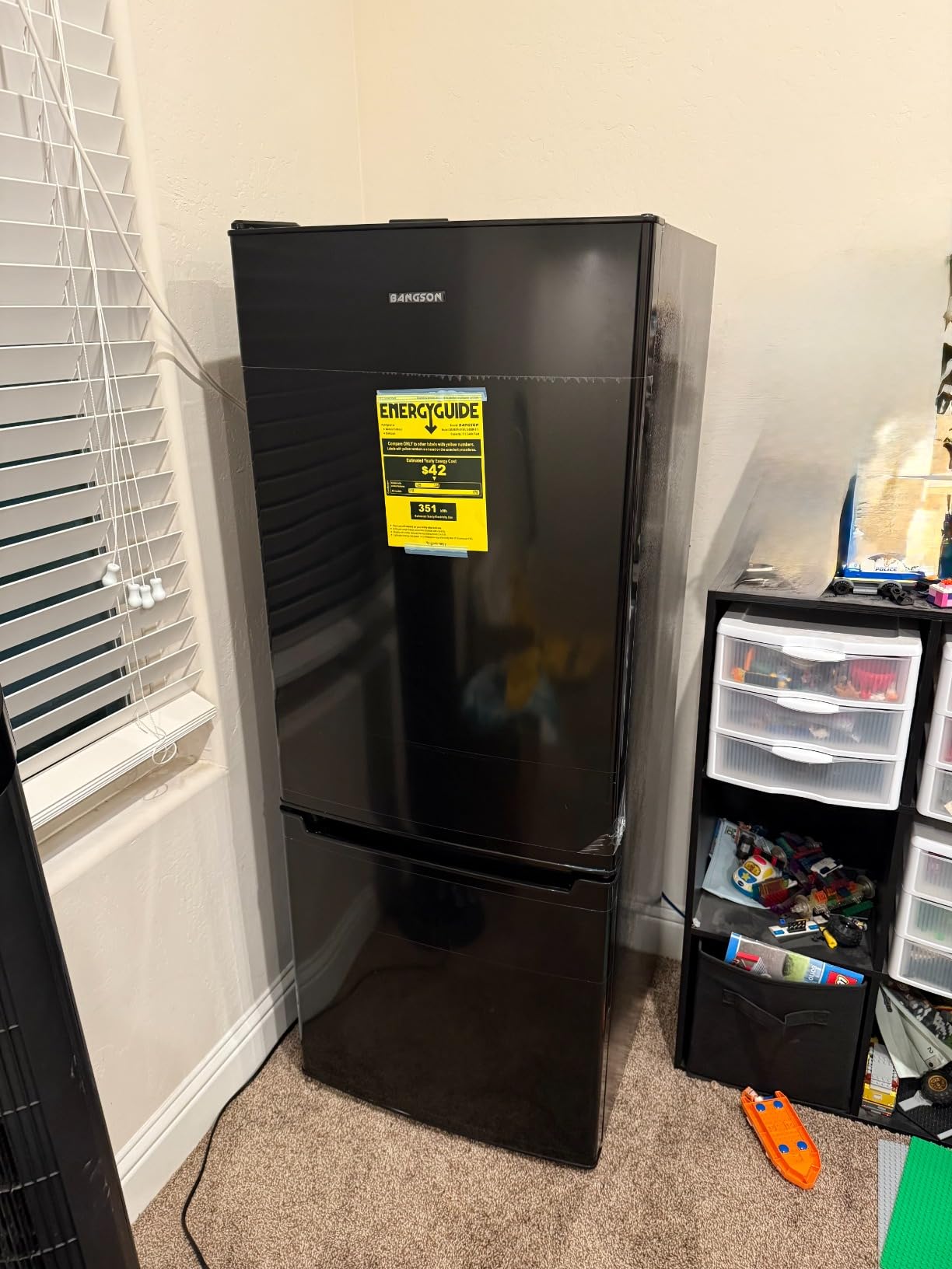 BANGSON Apartment 7.1 Cu.Ft Refrigerator with Bottom Freezer Black customer photo 1
