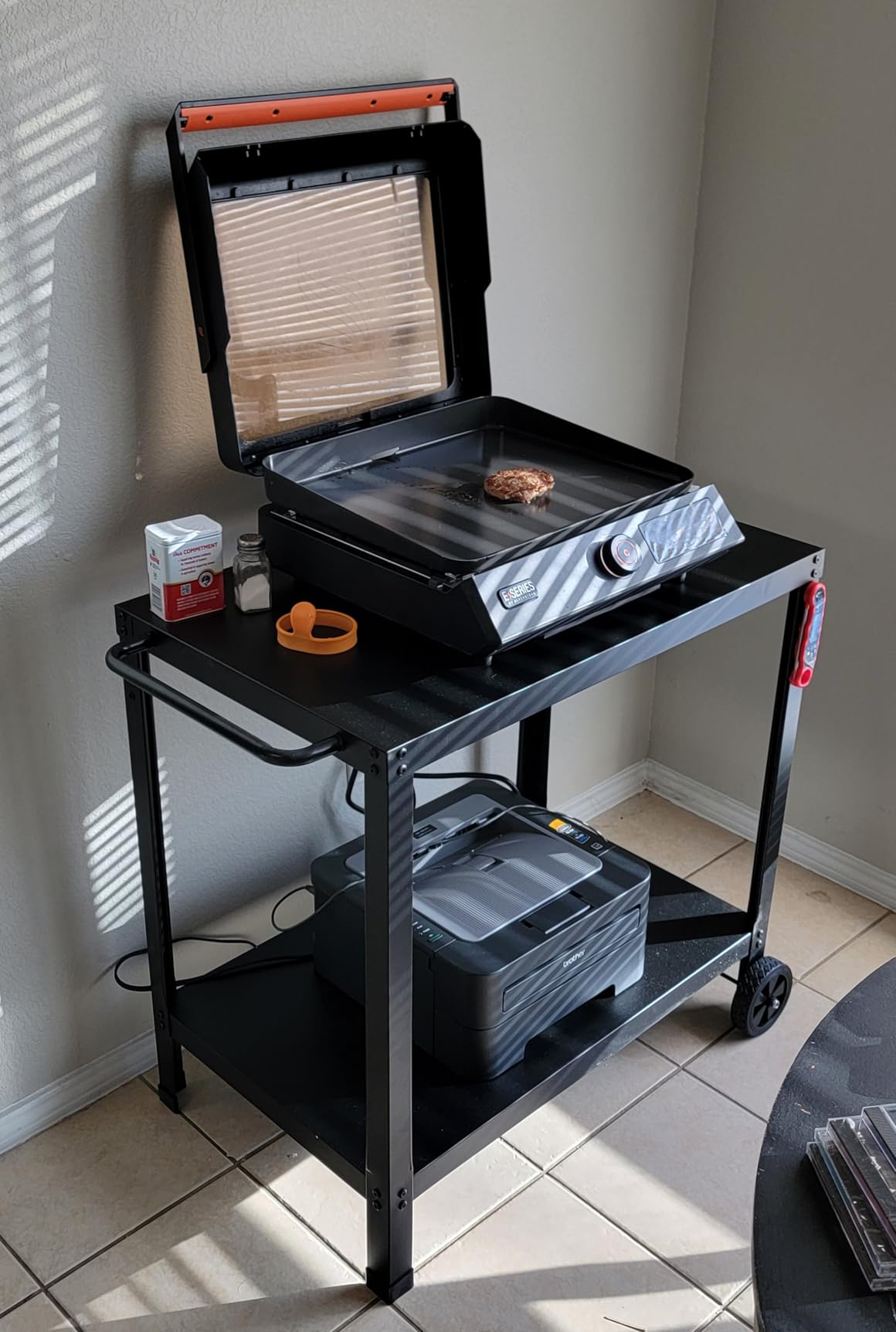 Yozoia Outdoor Grill Table for Blackstone Griddle, Grill Cart with Wheels customer photo 2