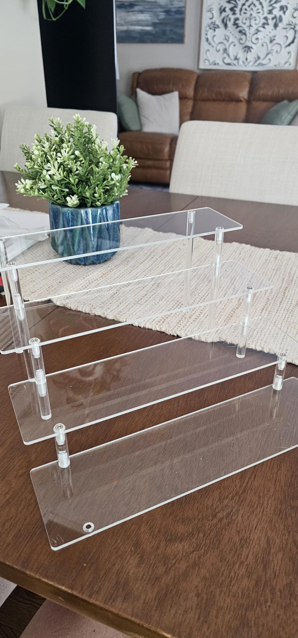 4 Tier Acrylic Display Risers, Clear Perfume Organizer, Cupcake Stand customer photo 1