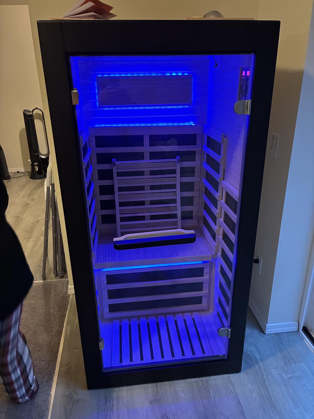 OUTEXER 2-3 Person Corner Sauna Far Infrared 120V 20A Canadian Hemlock customer photo 2