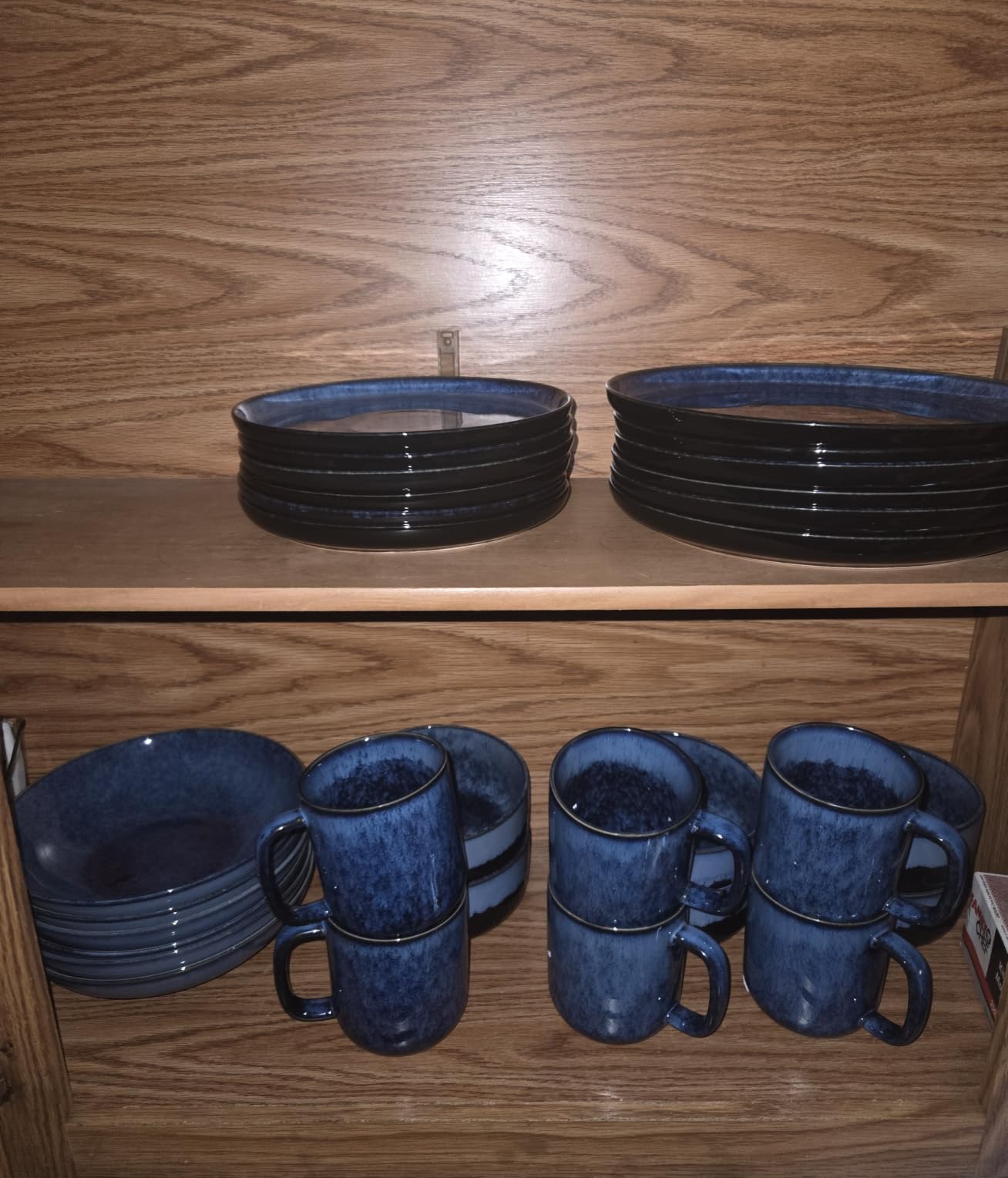 vancasso PLAYA Plates and Bowls Sets, 12 Pieces Grey-Blue Dinnerware Sets for Kitchen, Reactive Glaze Dishes Set for 4, Dishwasher and Microwave Safe customer photo 2
