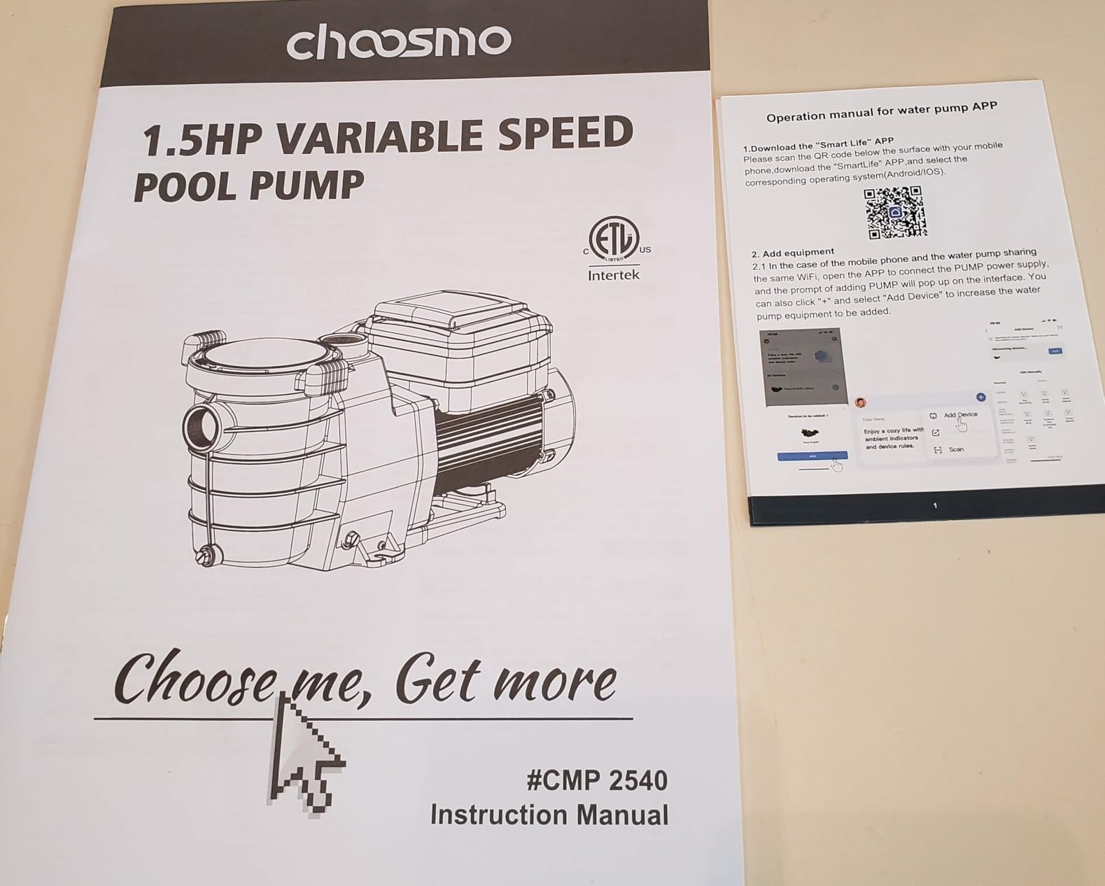 1.5 HP Variable Speed Pool Pump for Inground and Above Ground Pools, 5070 GPH Self-Priming Pump with App&Digital Control Panel, Dual Voltage 115V/230V, Programmable 1000-3450 RPM customer photo 1