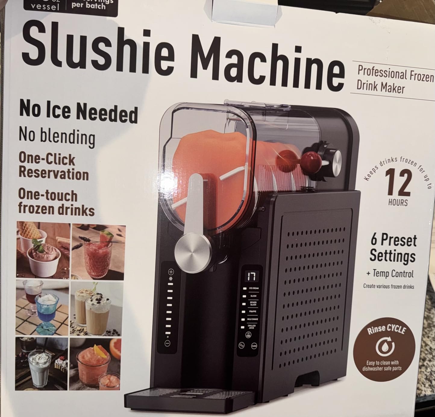 BKPPM Slushie Machine: No Ice Needed Slushy Machine for Home, 6 Preset, Real-Time Temp Display, Auto-Clean | Frozen Margaritas, Cocktails, Frappés, Ice Cream, Smoothies, Milkshakes,Summer Parties customer photo 2