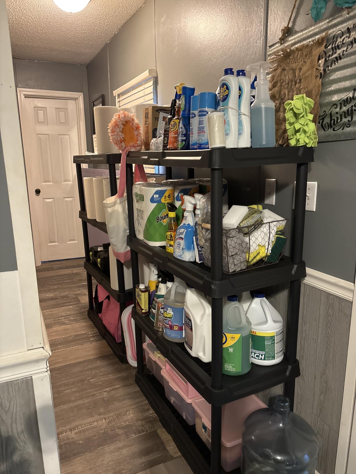 CENTREX 4-Tier Heavy Duty Plastic Storage Shelves for Garage, Black customer photo 2