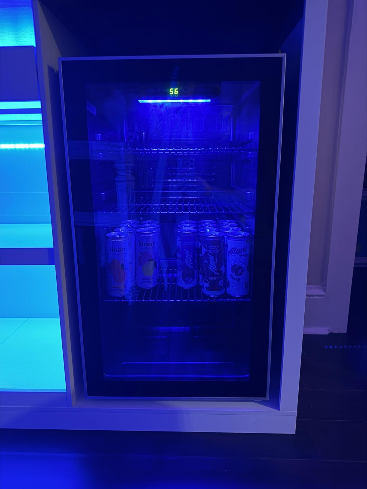 Electactic 26 Bottle Wine Cooler 130 Can Beverage Refrigerator, Small Freestanding Cabinet Wine Cellar with 40℉-61℉ Temperature Control Glass Door, Black customer photo 1