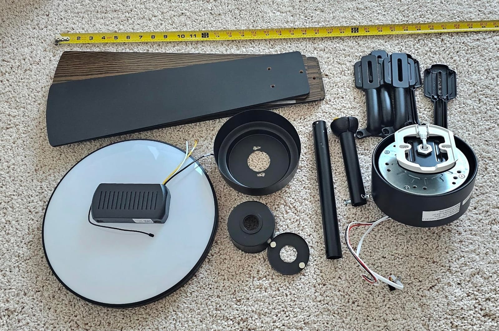 Passky 52 Inch Black Sleek Ceiling Fans with Lights, Remote Control customer photo 2