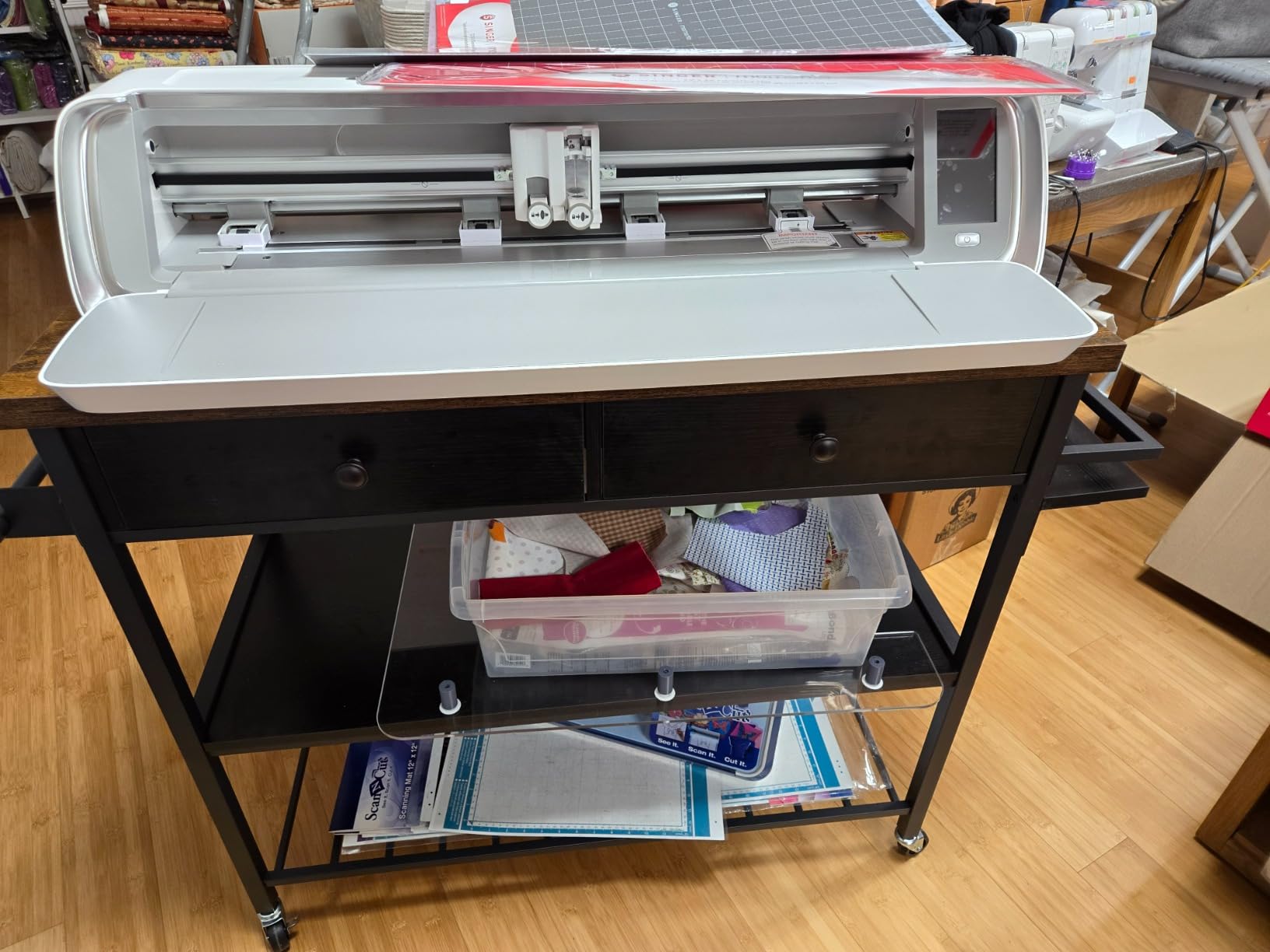 VASAGLE Mobile Kitchen Island with 2 Doors, 2 Drawers customer photo 1