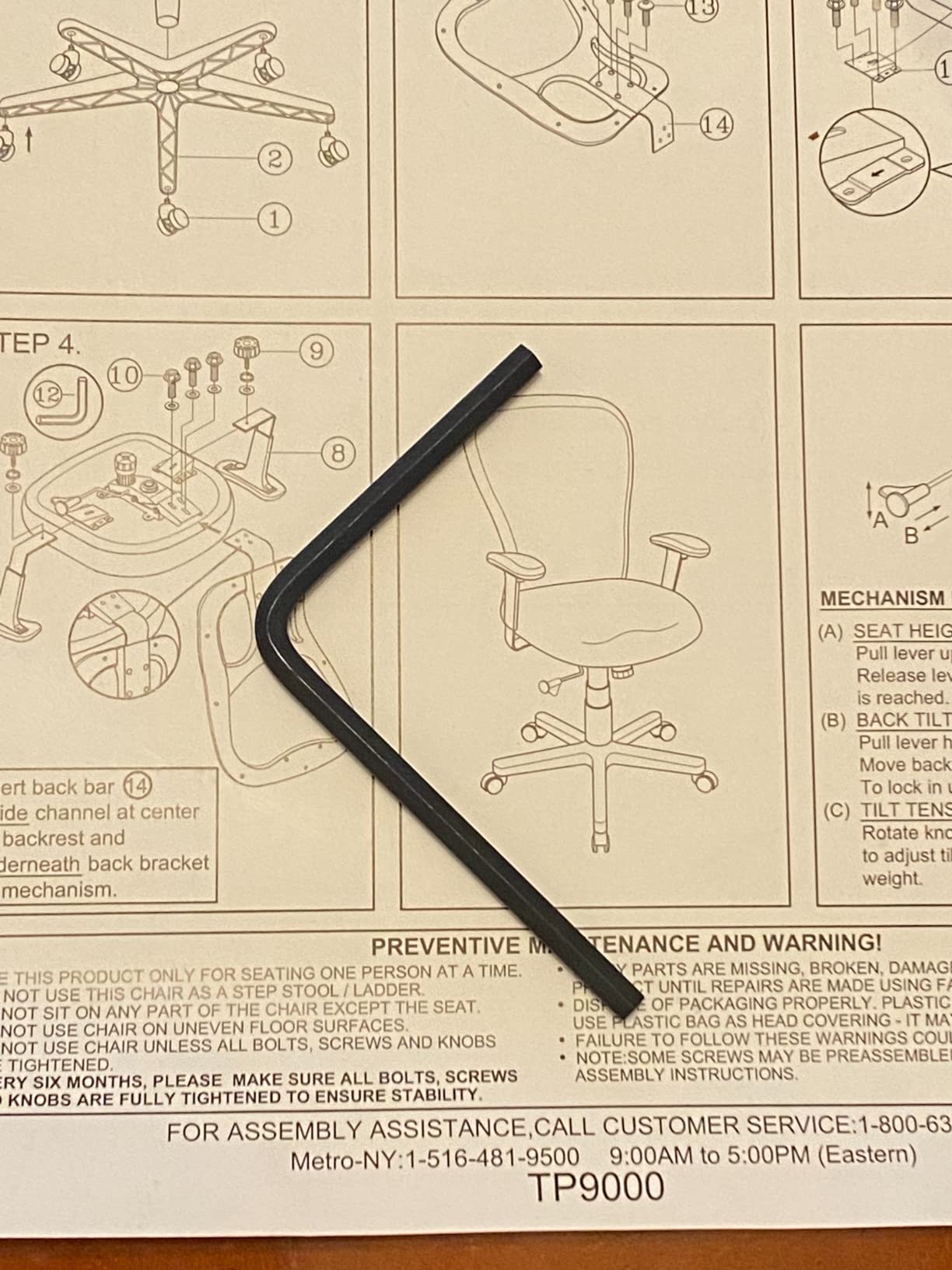 Tempur-Pedic TP9000C Mesh Swivel Task Chair with Tempur Material, Cooling Gel Layer, Adjustable Armrests, and Lumbar Support, Navy customer photo 1