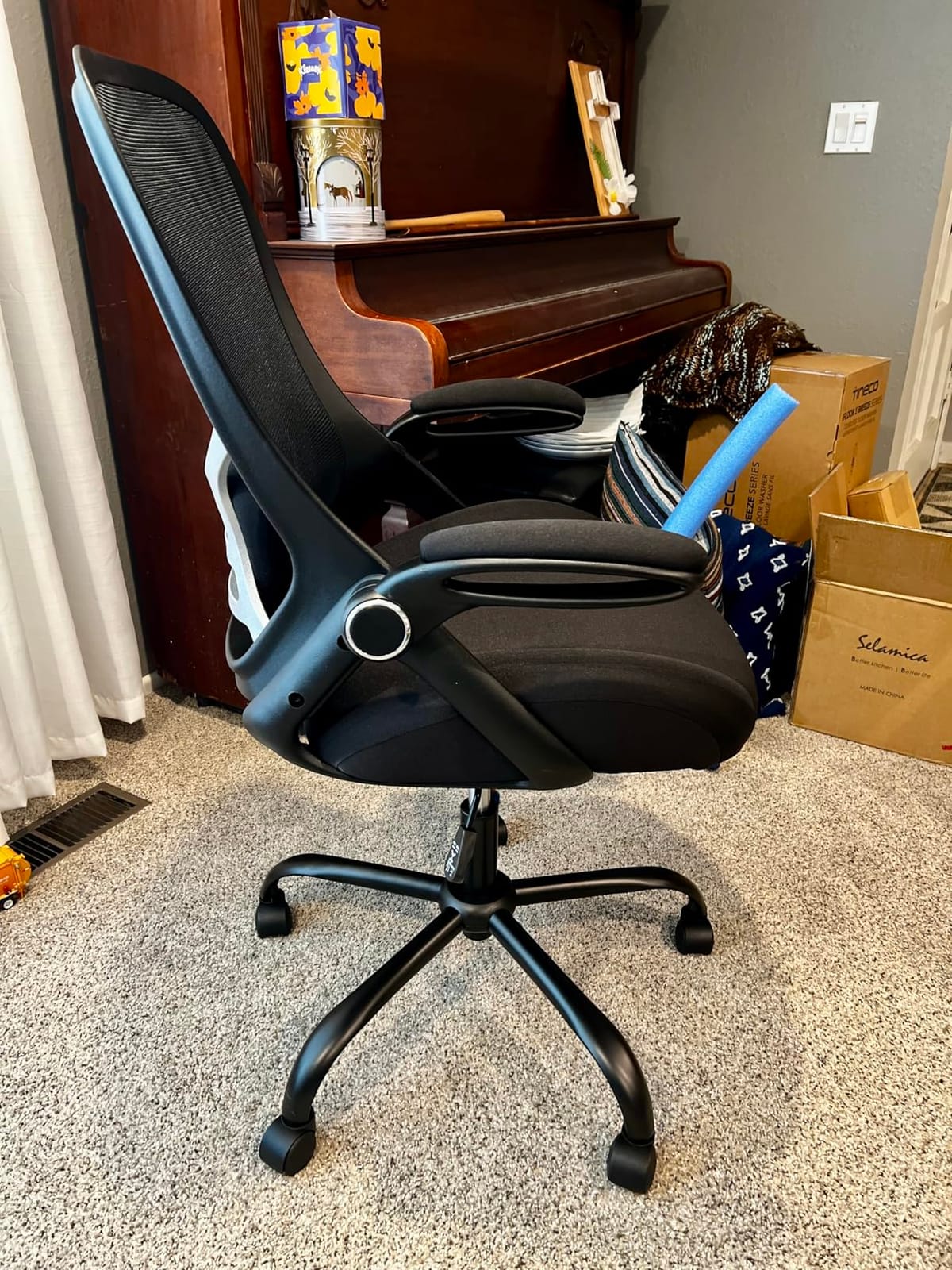 HYLONE 400lb Office Chair Big and Tall,Desk Chair with Lumbar Support,Black customer photo 2