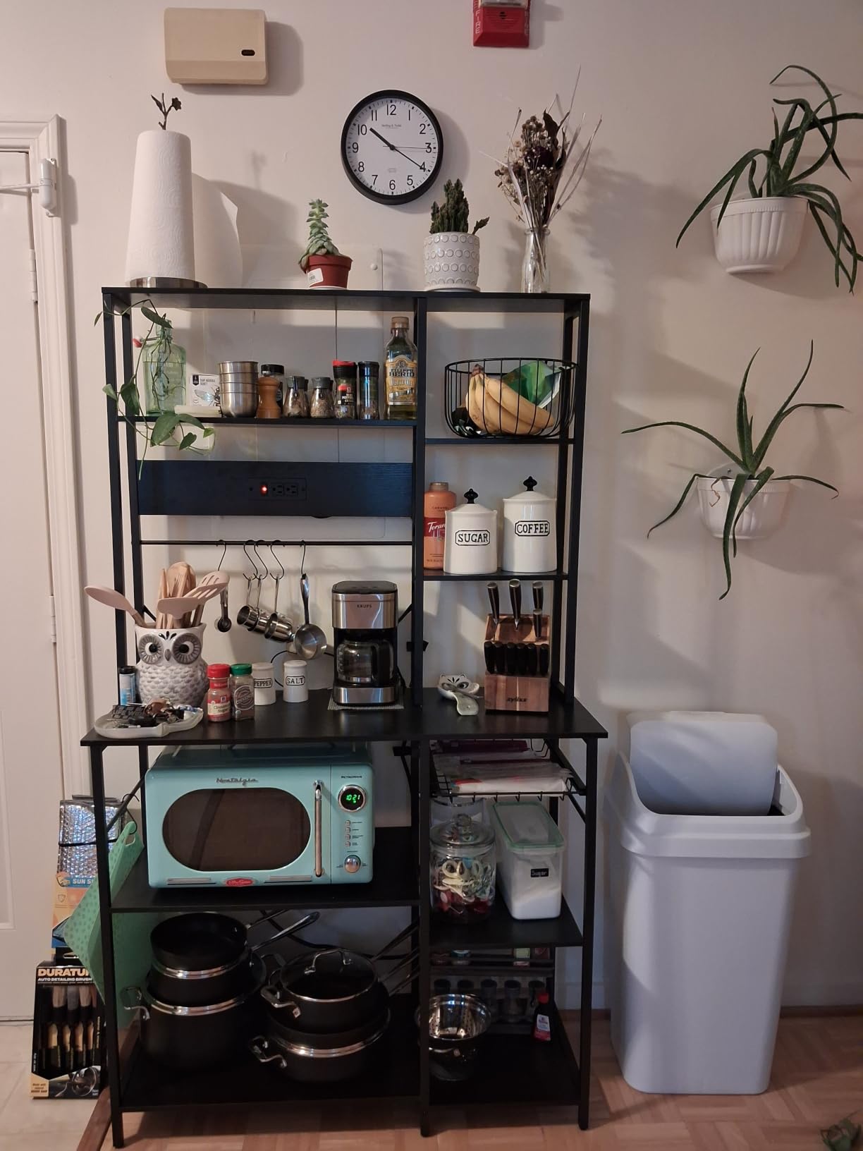 SUPERJARE Large Bakers Rack with Power Outlets, 47.2 Inches Microwave Stand customer photo 1