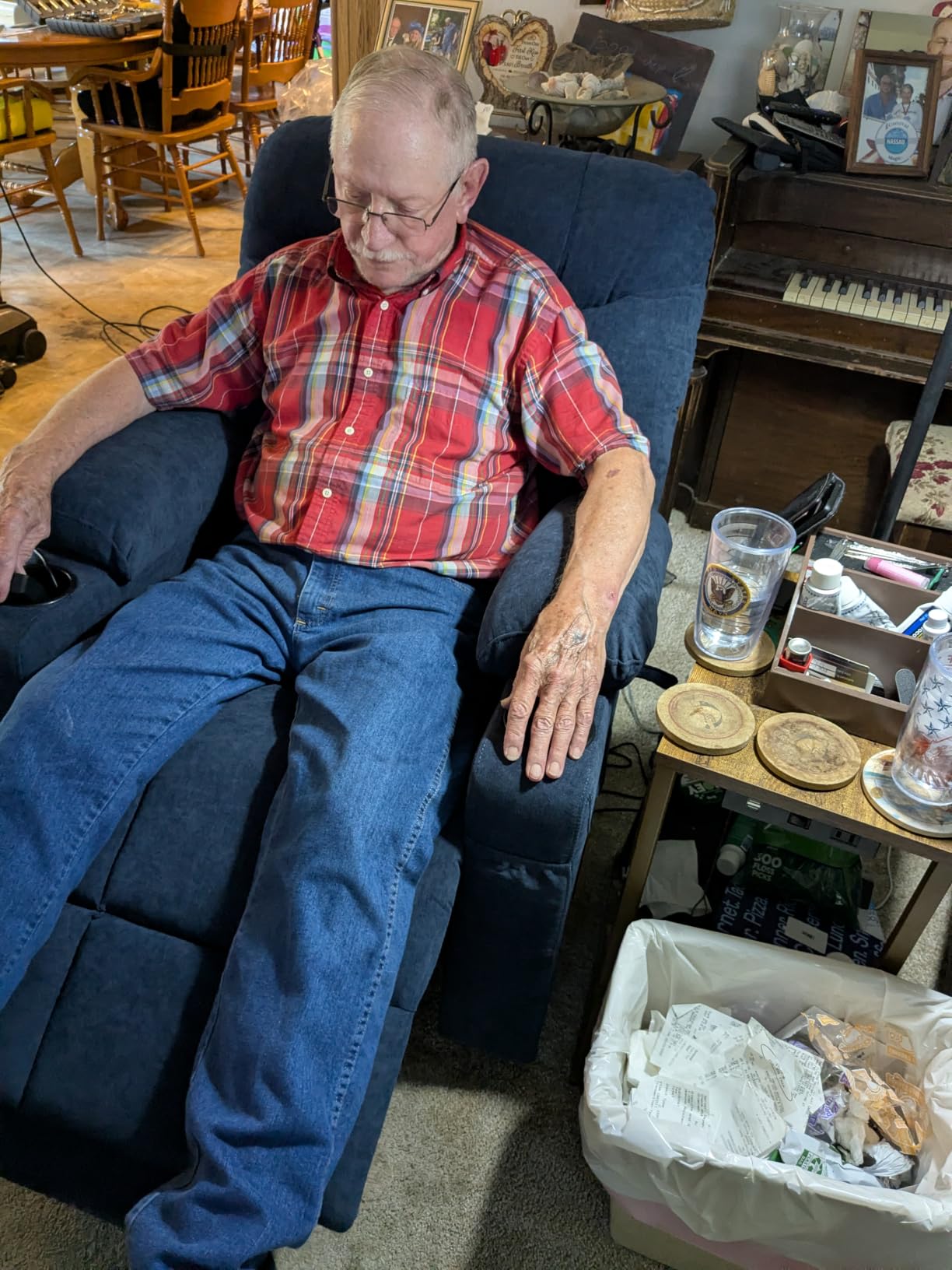 MCombo Power Lift Recliner for Elderly, Fabric R7399(Dark Gray, Large-Wide) customer photo 2