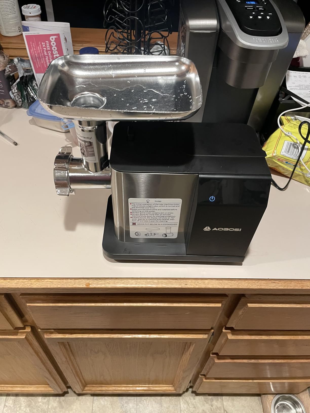 AAOBOSI Multifunctional Digital Meat Grinder Electric 3000W Max customer photo 1