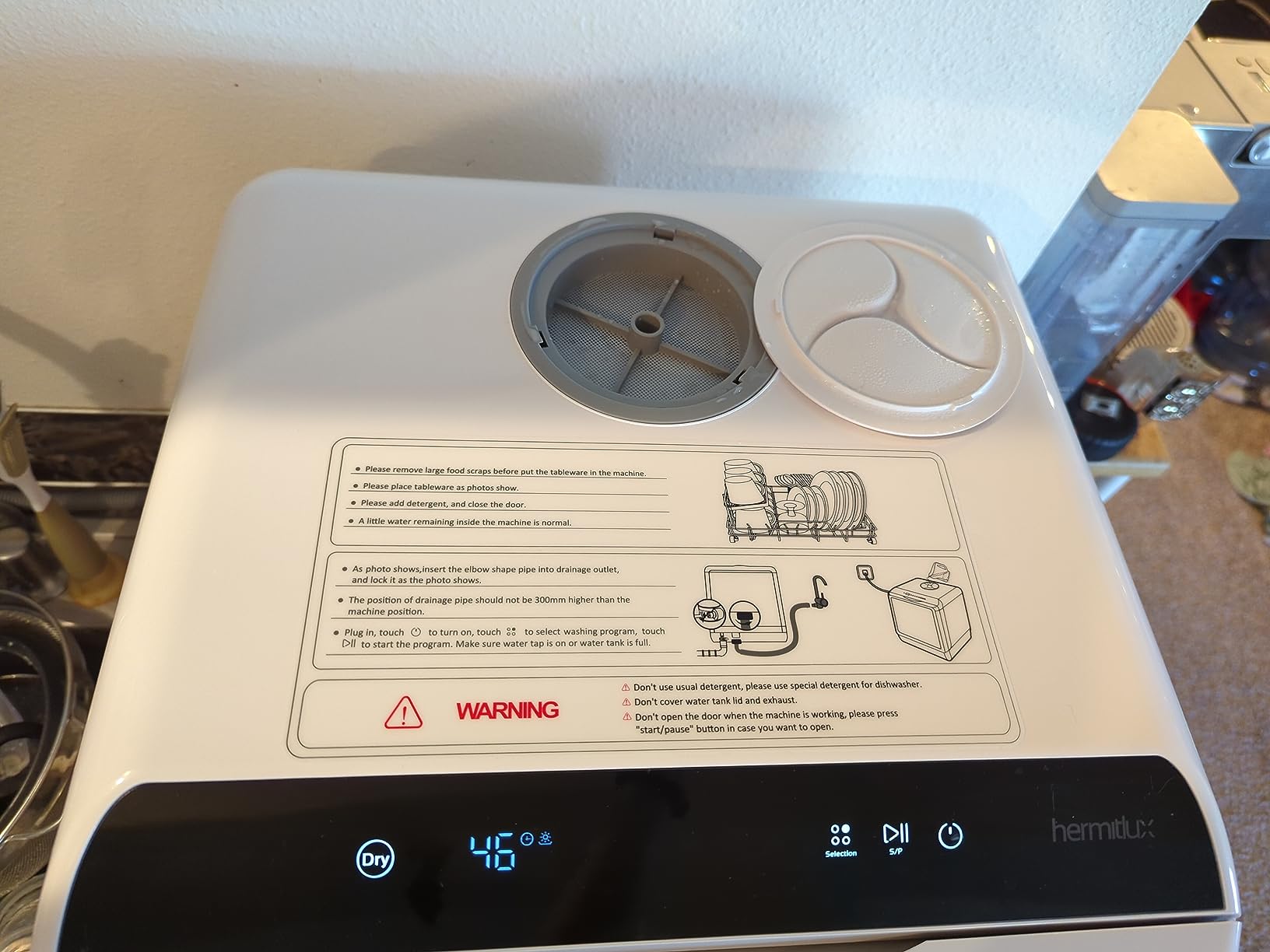 Hermitlux Slim Countertop Portable Dishwasher for Small Spaces customer photo 2