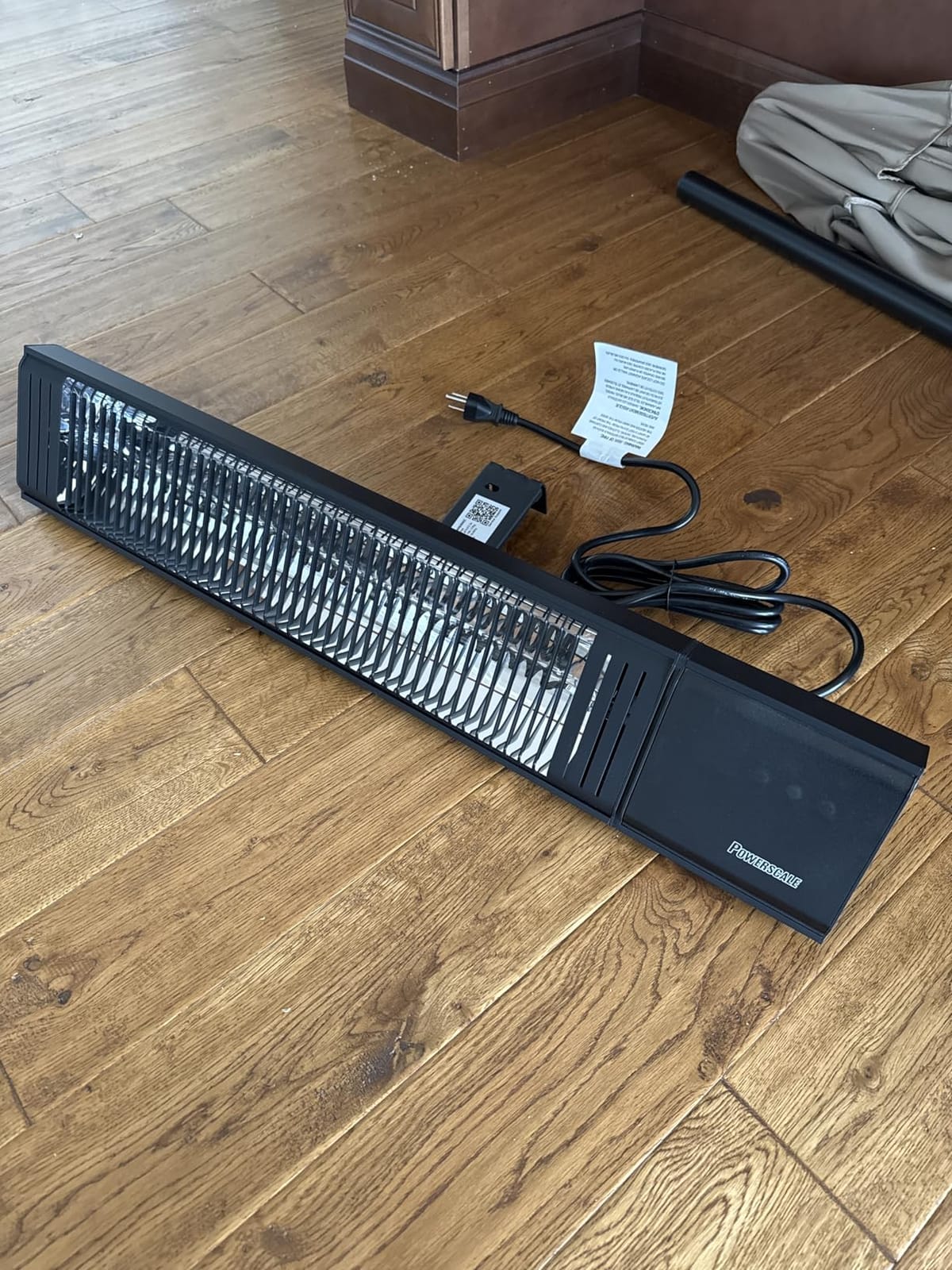 Powerscale 1500W Electric Patio Heater, IP65 Waterproof, Remote, Fast Heating, 4 Heat Levels, 24H Timer & Memory Function, Wall Mounted Indoor/Outdoor Heater for Patio, Garage, Backyard, Black customer photo 2