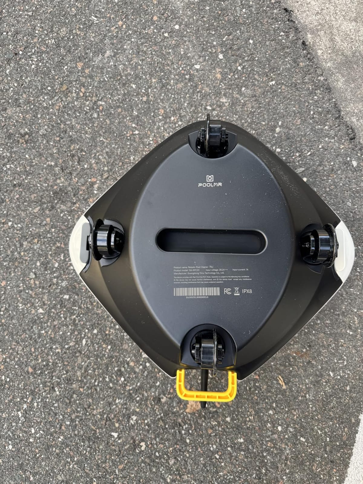 PoolMr Cordless Robot Pool Vacuum for Above Ground Pool,Grayish White customer photo 1