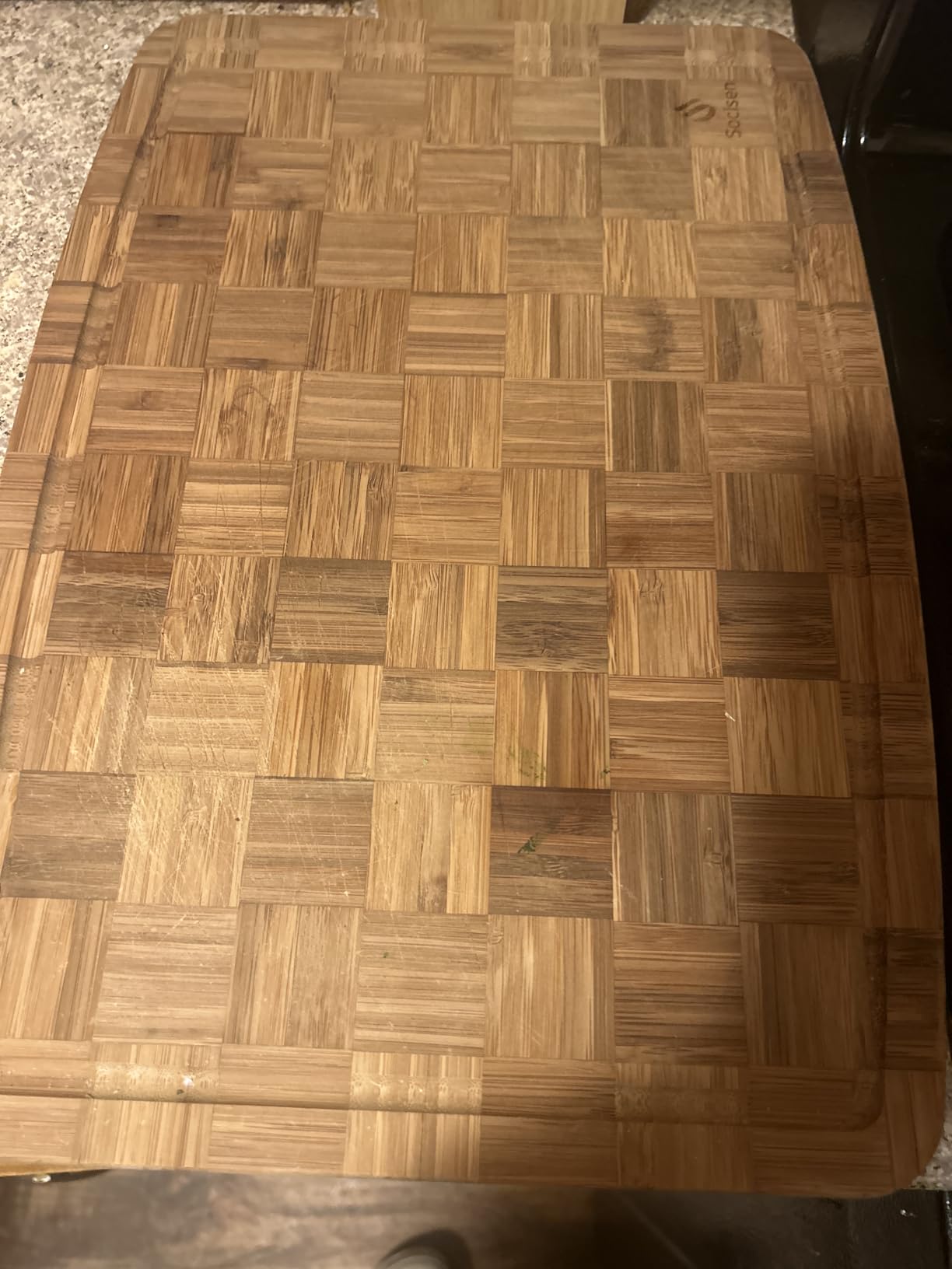 Heavy Duty Bamboo Cutting Board Non Slip Heavy Duty Over Sink Wooden Wood Cutting Board for Kitchen Chopping Board Extra Large Big Small Best House Warming Gift customer photo 2