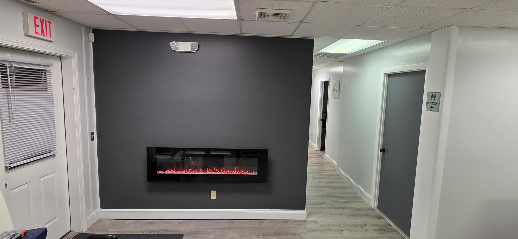 Zionheat 72 inch Wide Screen Electric Fireplace-Wall Fireplace for Living Room-Fireplace Inserts/Wall Mounted with Remote Control, Timer, Dimmer, 12 Flame Colors, 750/1500W customer photo 1