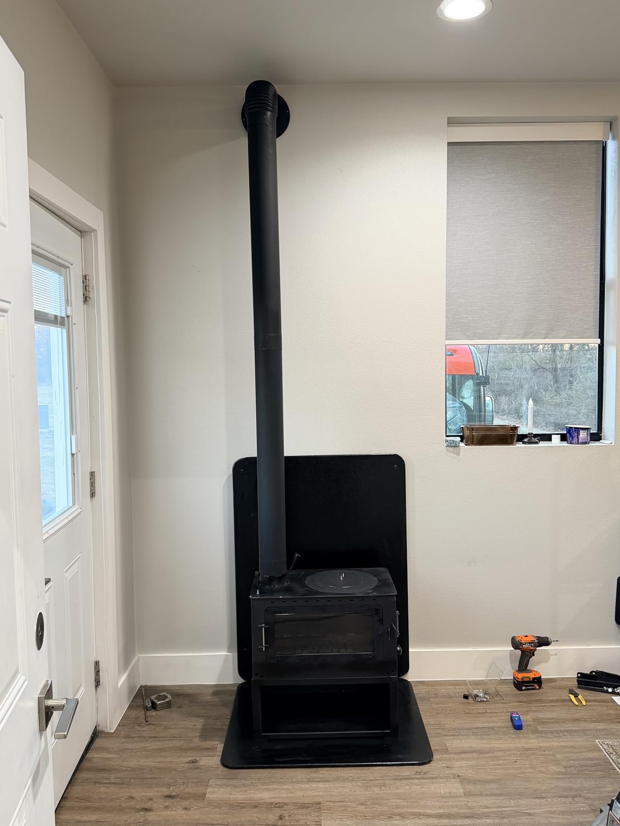 Wood stove,Indoor Wood Burning Stove with Dual View Windows Thermostat customer photo 2