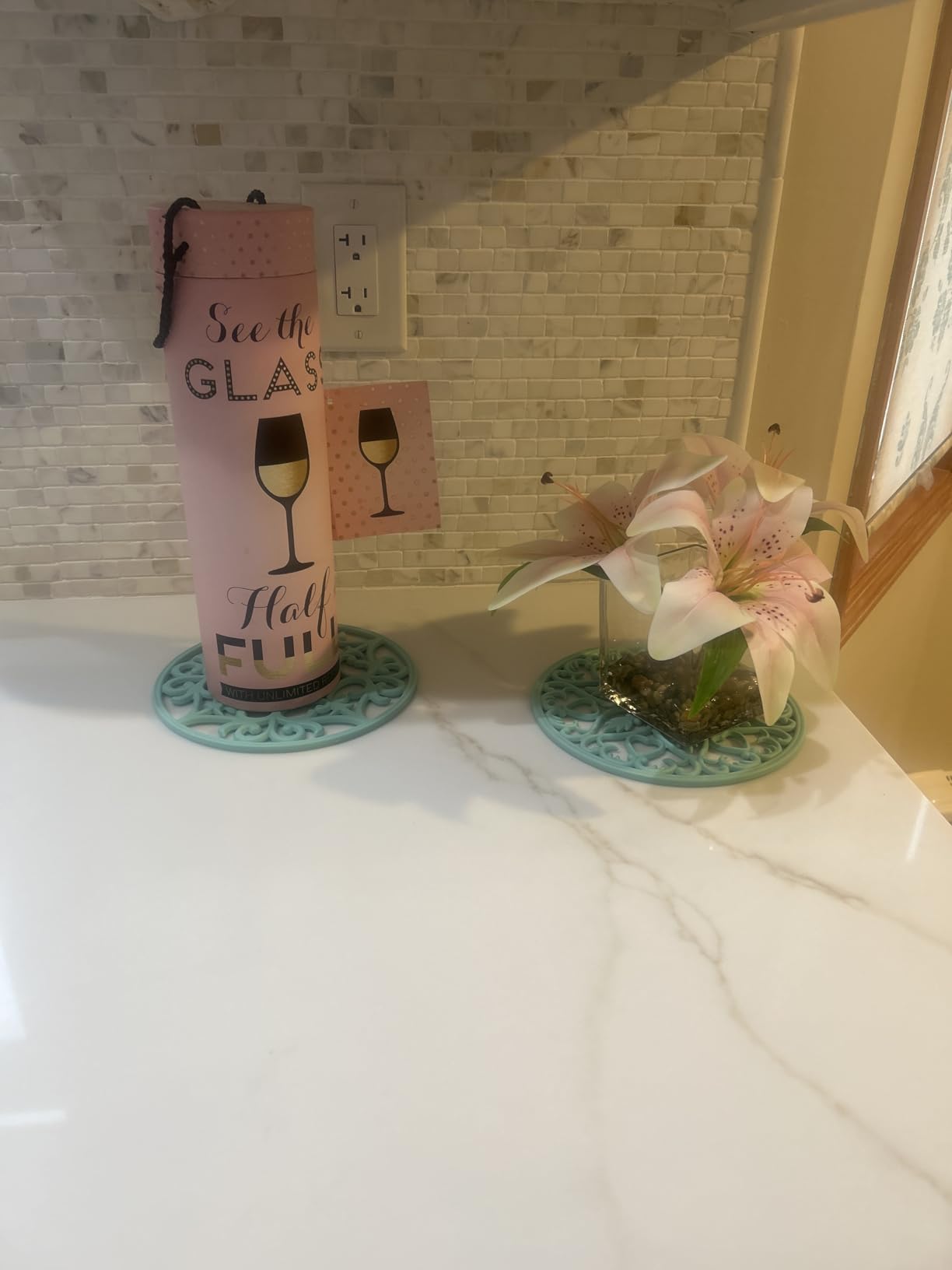 ME.FAN Trivets for Dishes/Pots/Pans, 3 Pcs Silicone Mats, Flexible/Durable/Non Slip Hot Pads to Protect Table and Counter Top (Desert Sage) customer photo 1