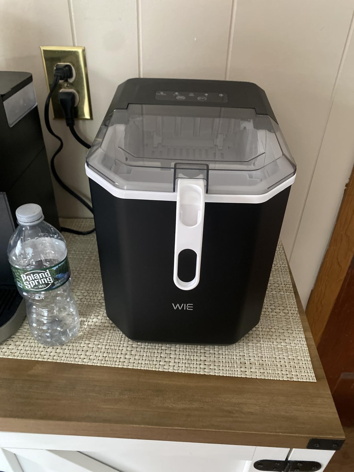 Ice Maker Nugget Countertop 40LBS Pebble Ice Machine,Quick Ice Making,Soft Crunchy Sonic Portable Small Frozen Ice Makers, Quiet Anti-Scale Self Cleaning Tabletop/Office/Home/Party/Camping,Metal Black customer photo 1