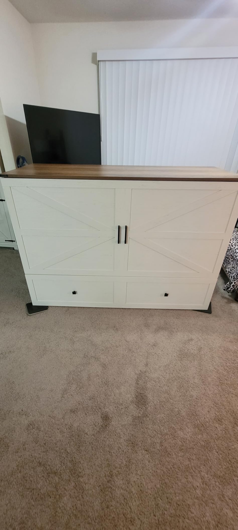 AMERLIFE Queen Murphy Bed with Storage & Charging Station customer photo 1