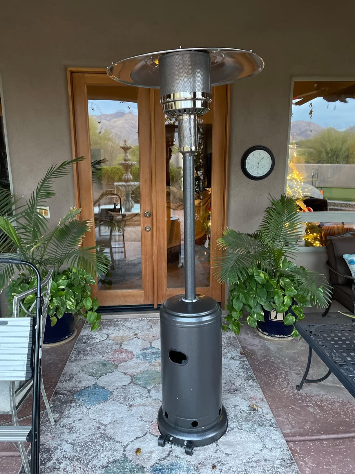 Pamapic Outdoor Heaters for Patio with Round Table Design, Premium 304 Stainless Steel Burner, Triple Protection System Propane Patio Heater for Porch Garden, Residential & Commercial Use customer photo 1