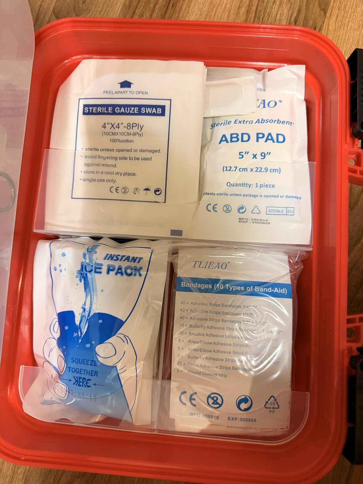 400 Pieces All-Purpose First Aid Kit, Organized Dual-Layer Wall customer photo 1