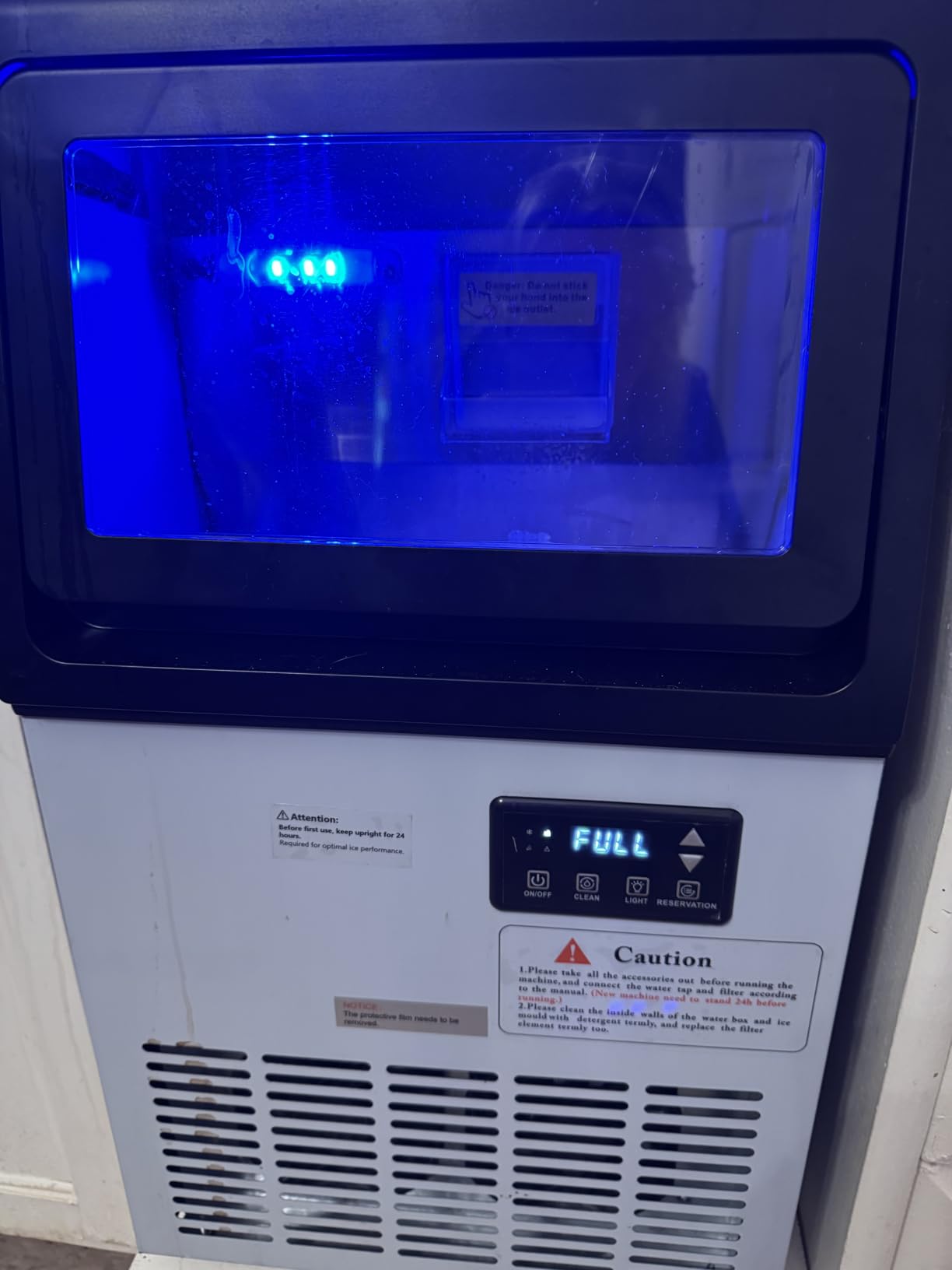 EUHOMY Nugget Ice Maker Machine, 80lbs/24H, Stainless Steel, 9.25lbs Bin customer photo 1