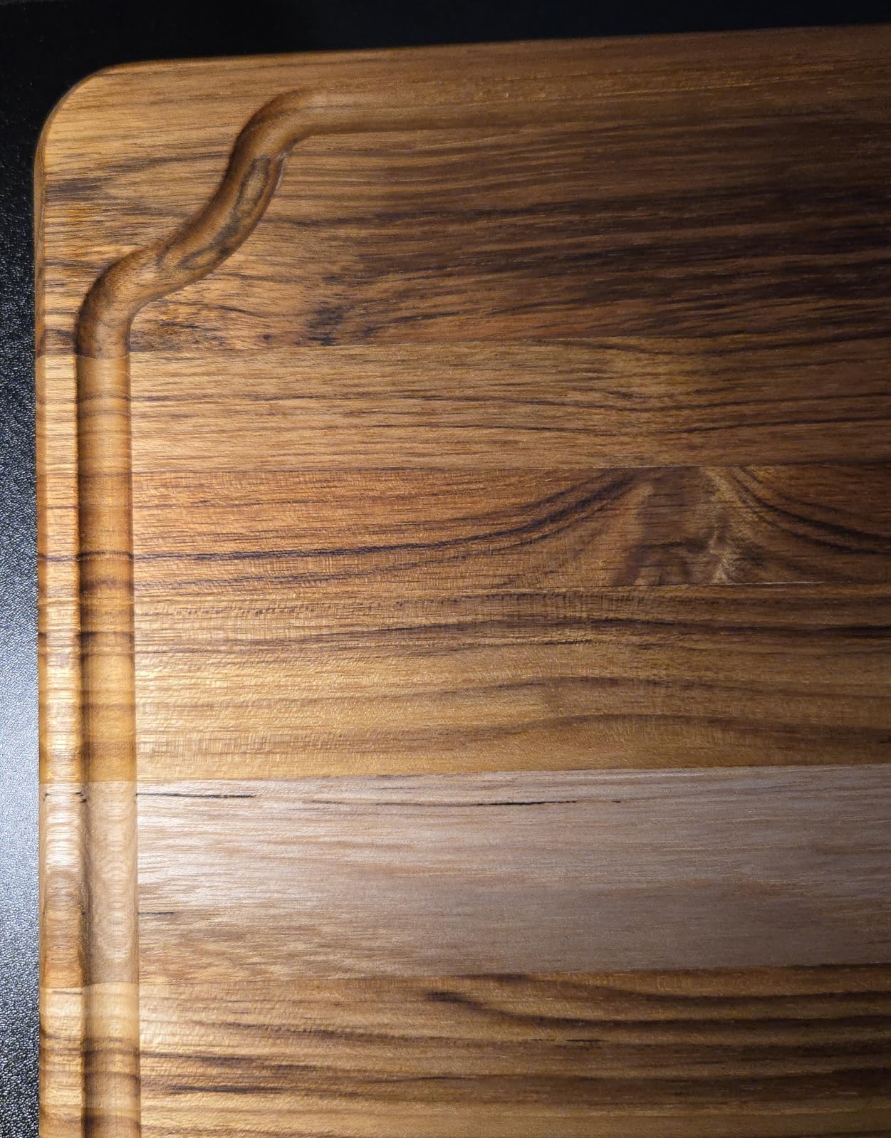 Teak Wood Cutting Board for Kitchen Non Slip Charcuterie Board customer photo 1
