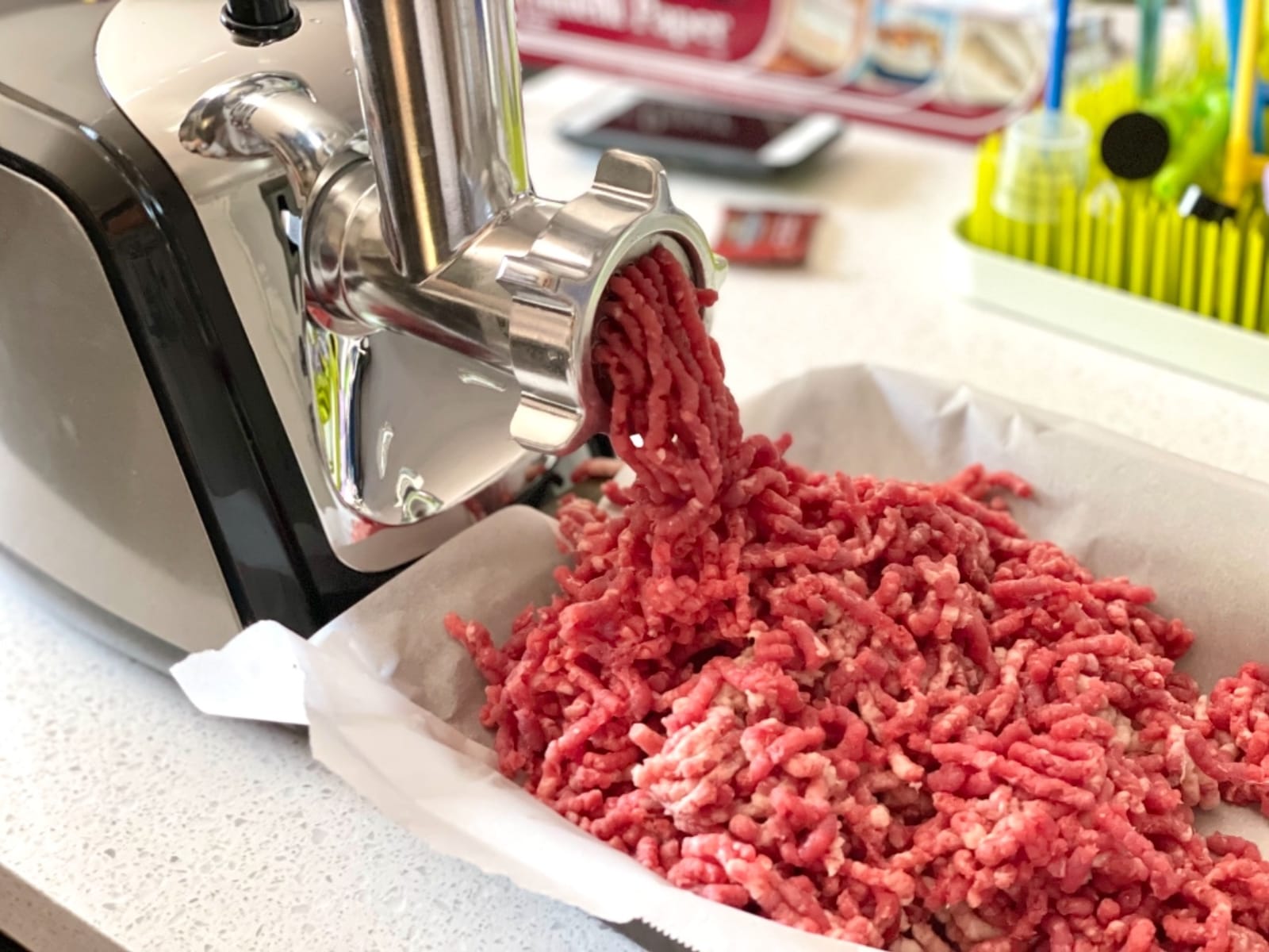 2026 Upgrade Quiet Meat Grinder Electric 3000W Max DC Motor, Auto-Reverse, 3 Speed, Sausage & Kibbe Maker for Home Use customer photo 2