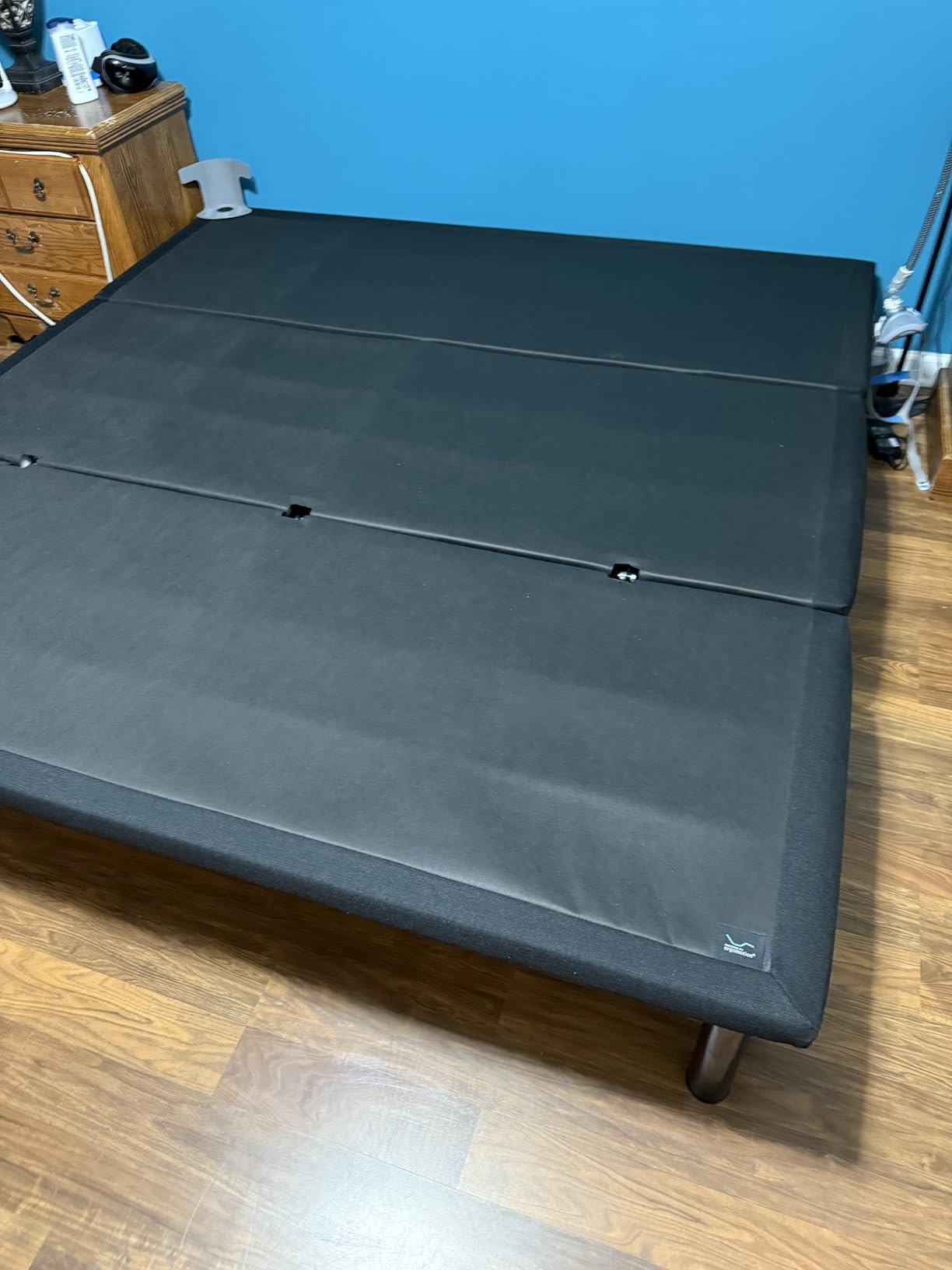 King Adjustable Bed Frame with Massage, Wireless Remote, Head Foot Incline, USB, Underbed Light - Heavy Duty Platform, Zero Gravity Bedframe customer photo 2