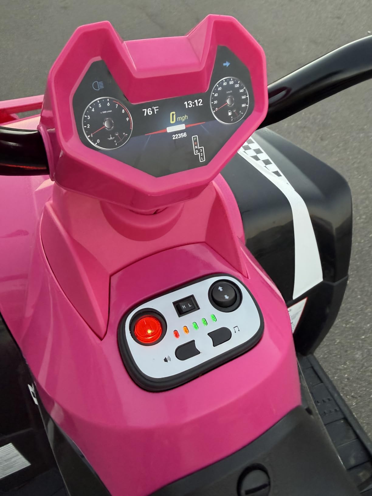 ELEMARA 24V 2 Seater Ride on ATV for Big Kids,4WD Off-Road 4 Wheeler Ride on Car,400W Motor with 5mph Max Speed,w/Bluetooth,LED Lights,Boys & Girls Ride on,Electric Car to Kids, Kids Quad Bike,Pink customer photo 1