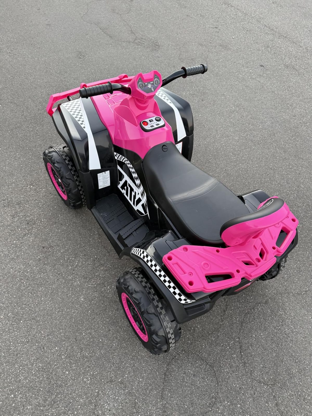 ELEMARA 24V 2 Seater Ride on ATV for Big Kids,4WD Off-Road 4 Wheeler Ride on Car,400W Motor with 5mph Max Speed,w/Bluetooth,LED Lights,Boys & Girls Ride on,Electric Car to Kids, Kids Quad Bike,Pink customer photo 2