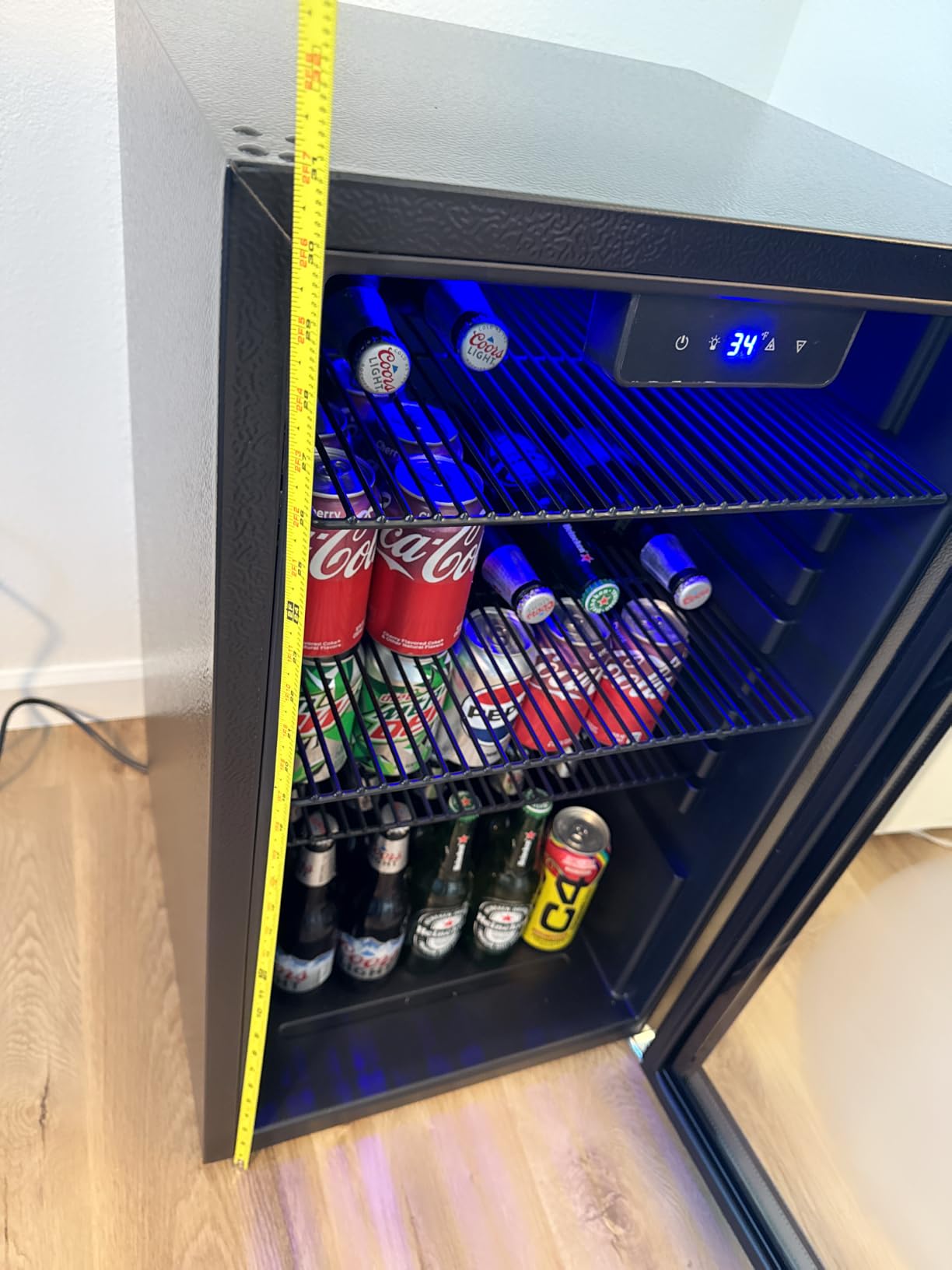 Icyglee 126 Can Mini Fridge, 3.2 Cu.Ft Beverage Refrigerator, NEW Black customer photo 2