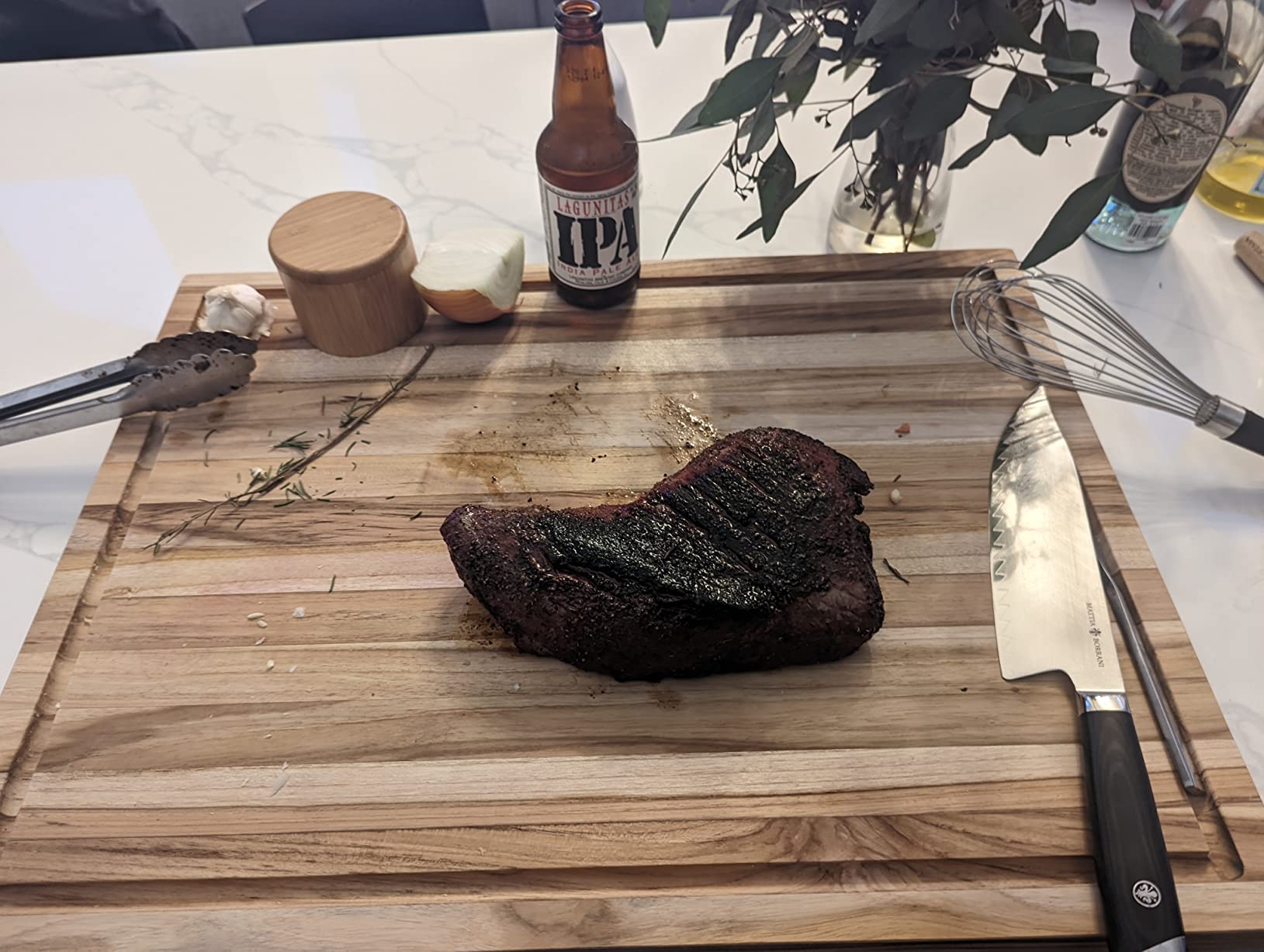 SHUMARU XL End Grain Old East Java Teak Cutting Board 20.5 x 14.2 x 2