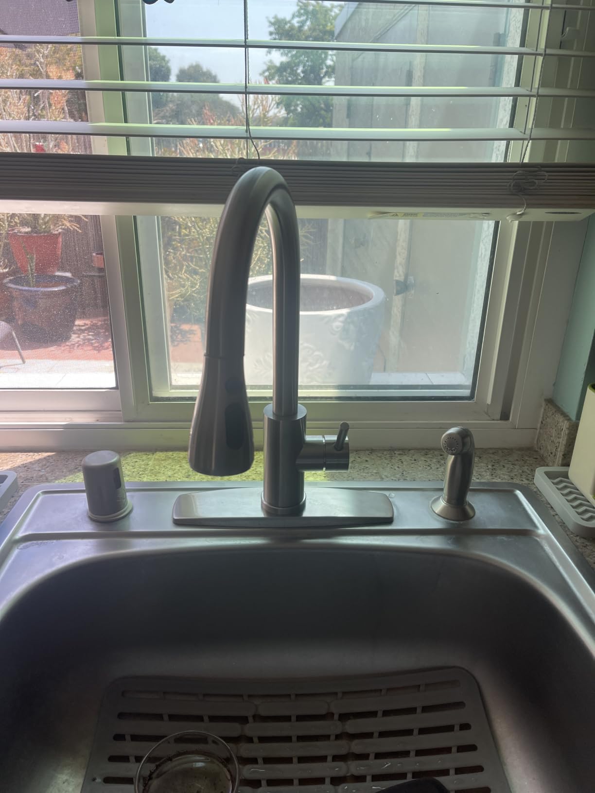 FORIOUS Touch Activated Kitchen Faucets Pull Down Sprayer, Brushed Nickel customer photo 2