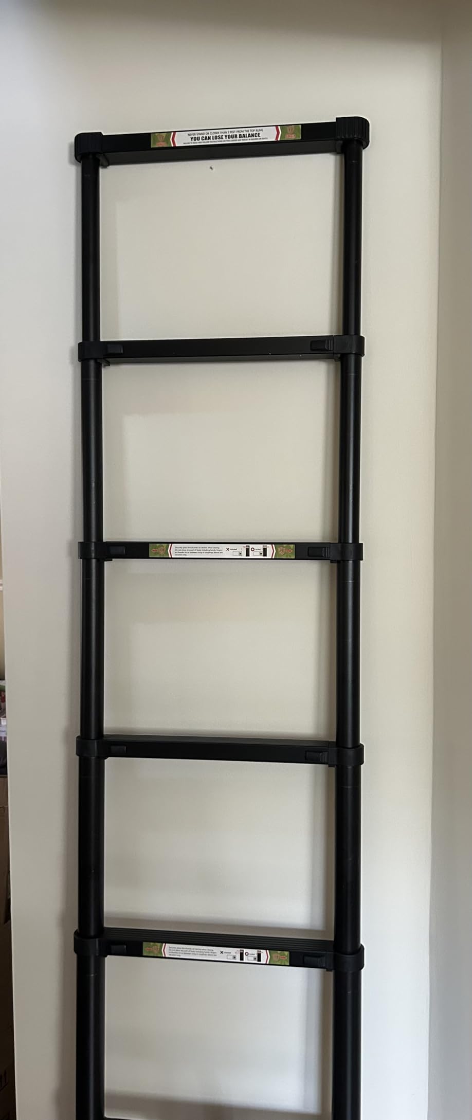 RIKADE Telescoping Ladder 20.3 ft & Attic Ladder, Heavy Duty Aluminum with Non-Slip Feet, 330 lb Capacity for RV, Attic, Loft & Multi-Surface Use customer photo 2