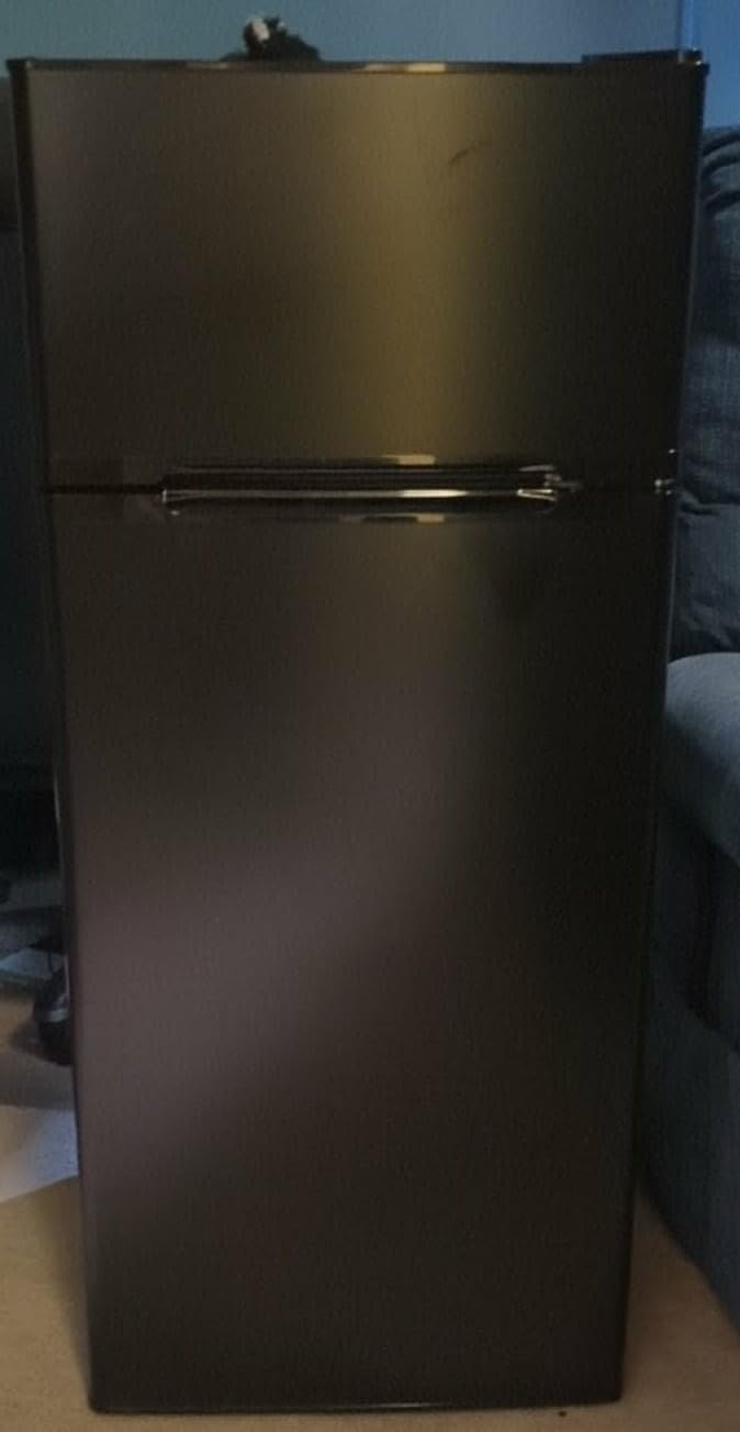 4.5 Cu.Ft Mini Fridge with Freezer, 2 Door Compact Refrigerator, Small Fridge with Adjustable Thermostat Energy Ultra Quiet, Mini Fridge Removable Glass Shelves for Bedroom Office Dorm-Satin Black customer photo 2