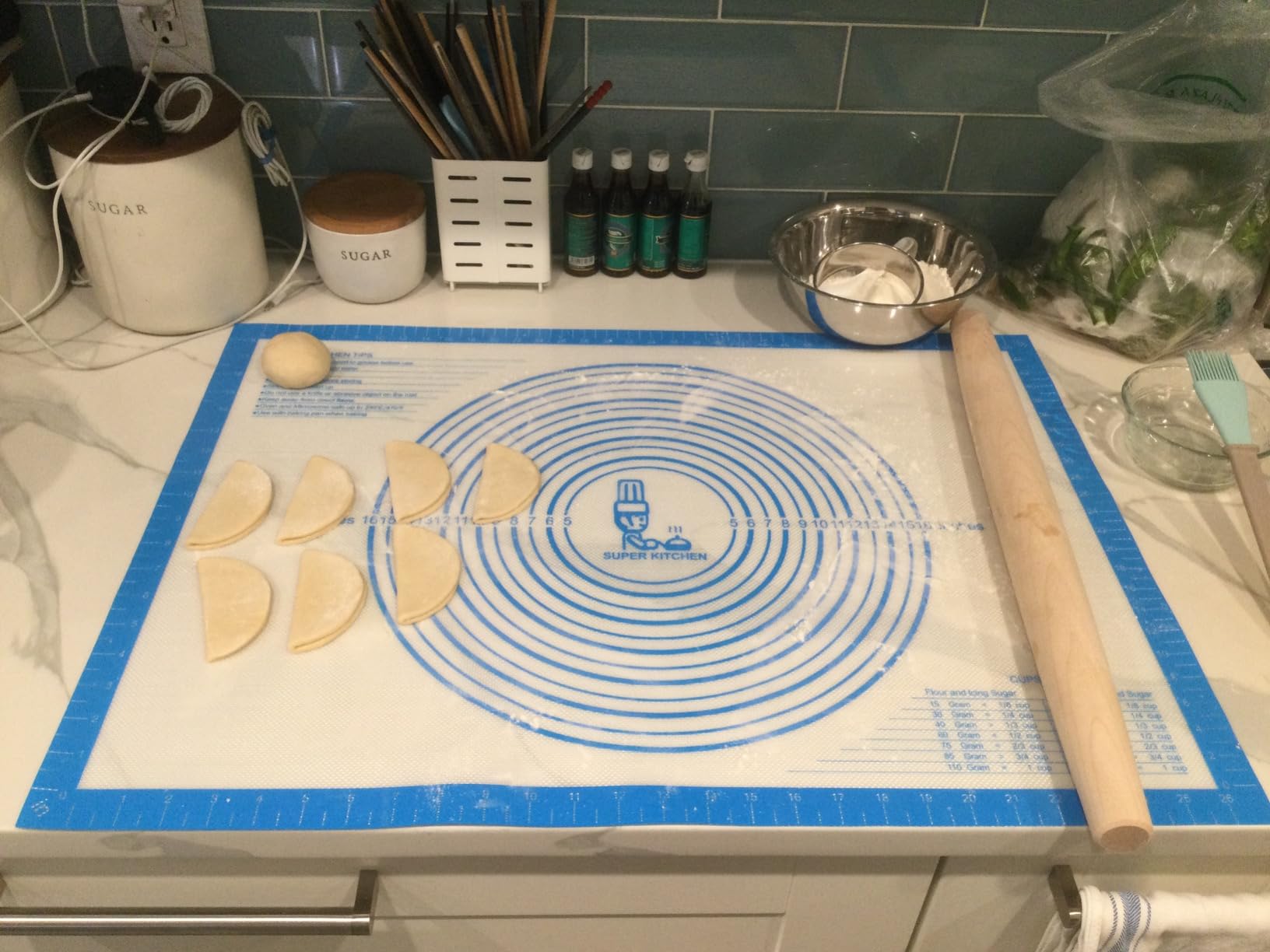 XXL-Large Pastry Mat For Rolling Dough: 36 X 24 Inch Silicone Baking Mat customer photo 1