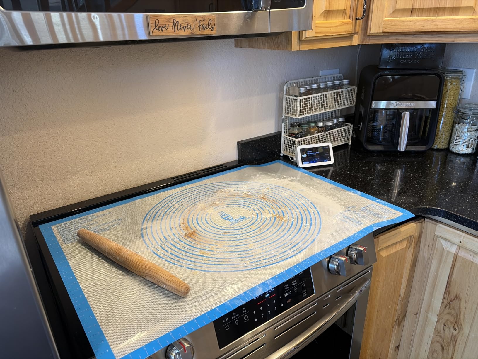XXL-Large Pastry Mat For Rolling Dough: 36 X 24 Inch Silicone Baking Mat customer photo 2