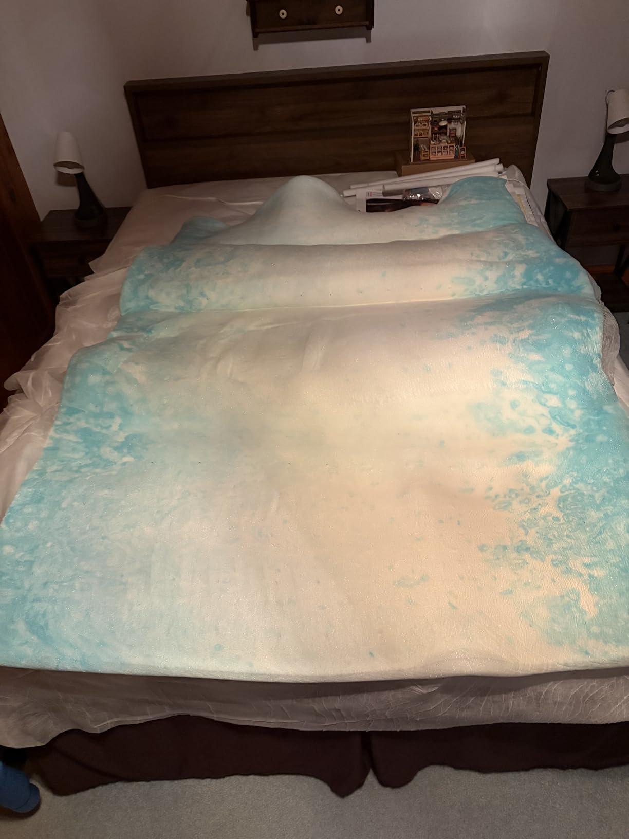 OLIXIS 3 Inch Queen Cooling Gel Infused Memory Foam Mattress Topper Bed Pad customer photo 2