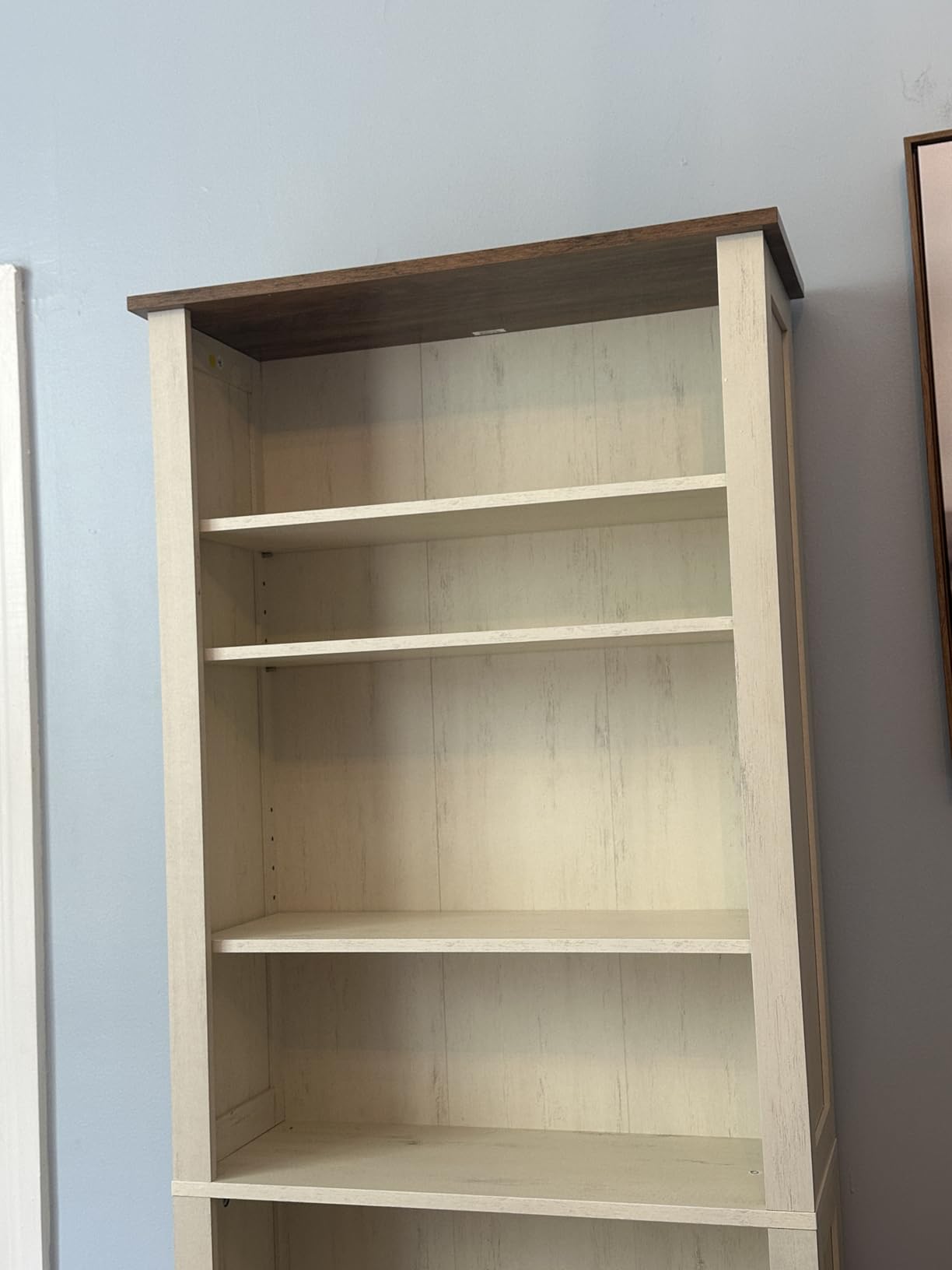 VASAGLE Farmhouse Bookshelf, 6-Tier Bookcase with Doors customer photo 2