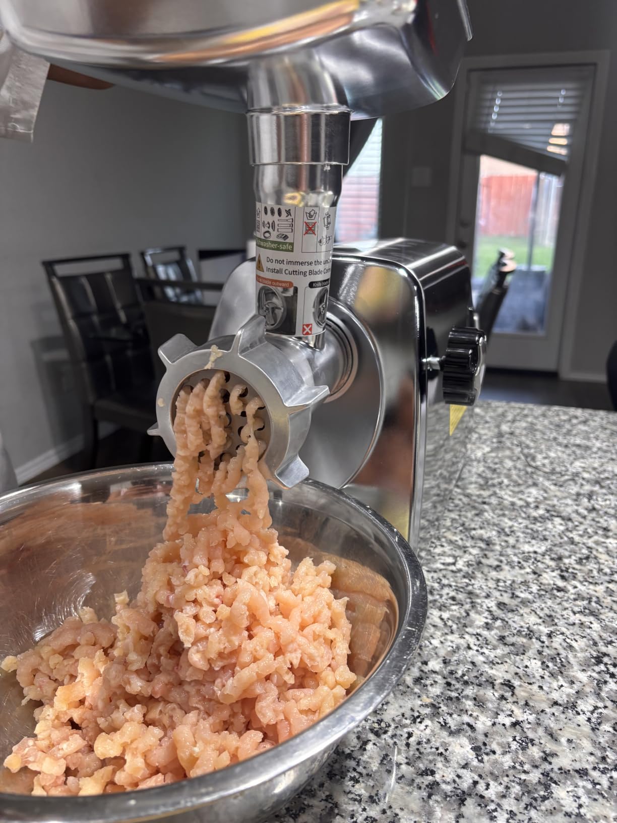 AAOBOSI #12 Meat Grinder Heavy Duty, 3000W Electric Meat Grinder for Hunting with All-Metal Gearbox & Reverse Function, Built-in Storage Box, All-Stainless Body for Deer Wild Game Processing customer photo 1