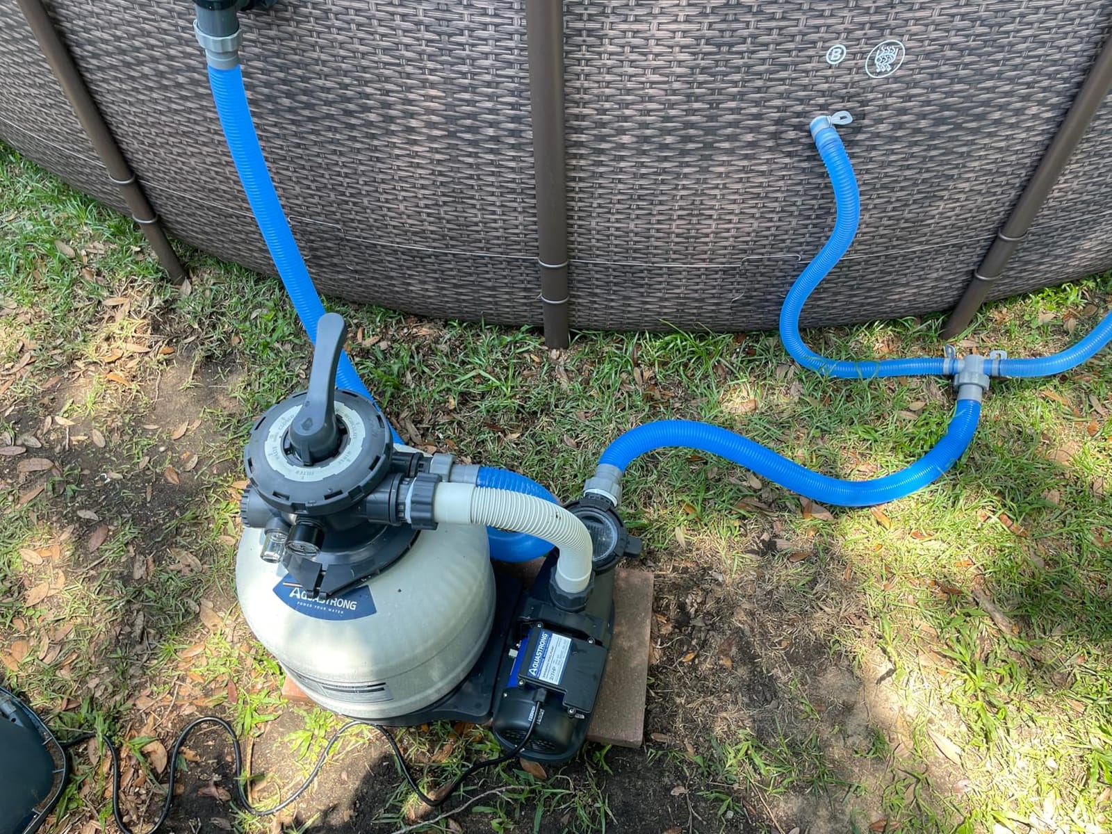 AQUASTRONG Sand Filter Pump for Above Ground Pool with Timer, 3/4 HP Pool Pumps Above Ground 3800 GPH for Pools up to 14000GAL, 12in Pool Filter with 6-Way Valve, Improved Circulation & Filtration customer photo 1