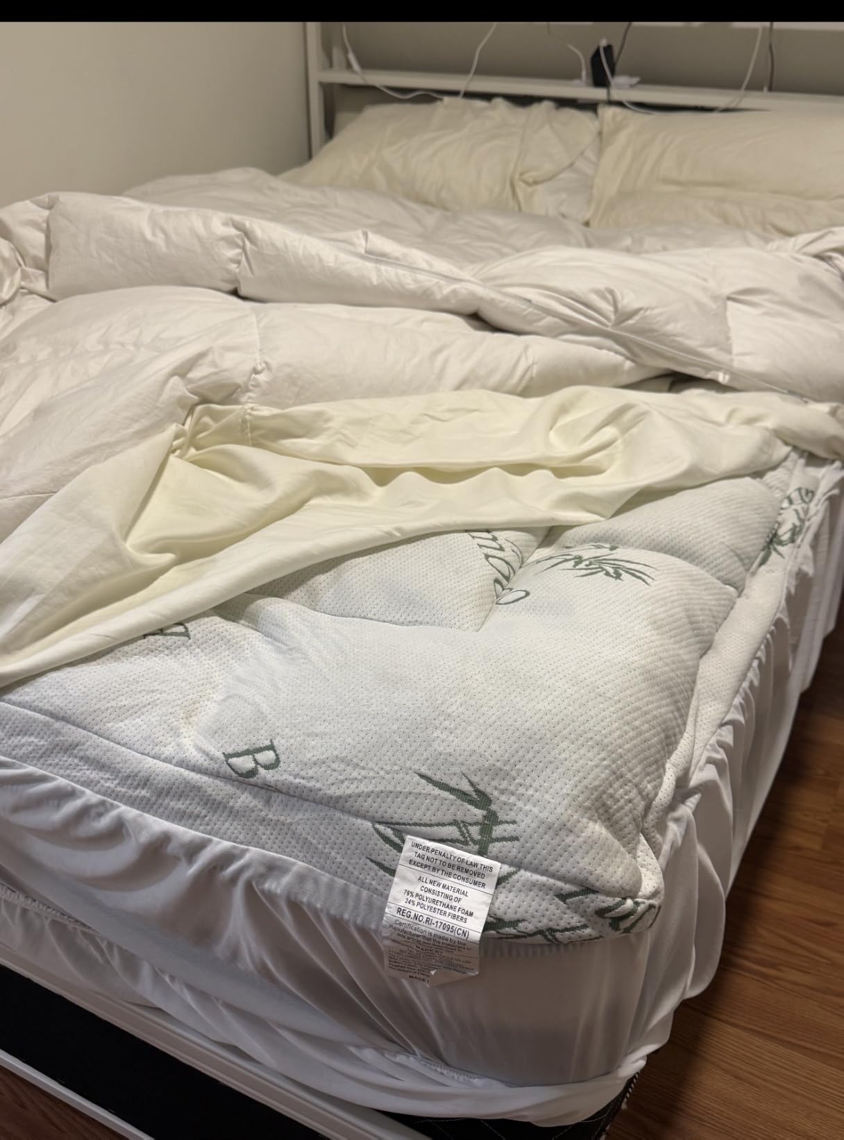 DOWNCOOL Queen Mattress Topper Memory Foam, Viscose Derived from Bamboo customer photo 2